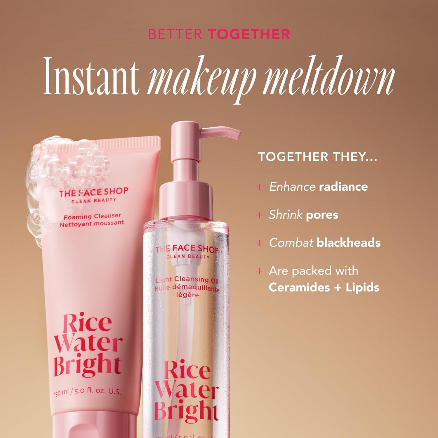 Conjunto de Doble Limpieza The Face Shop - Limpiador Espumoso y Aceite Mini