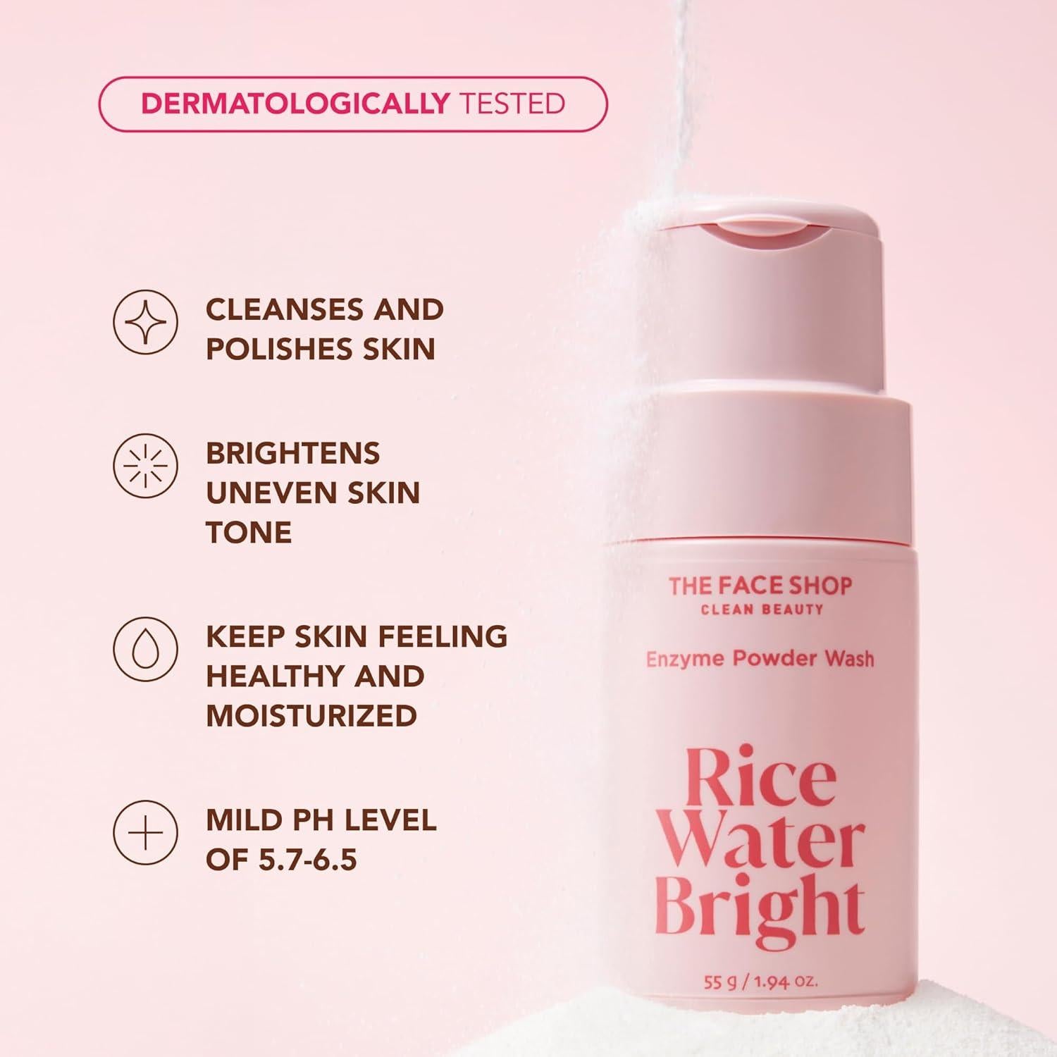 The Face Shop Limpiador Exfoliante en Polvo 55g - Cuidado Piel Coreano