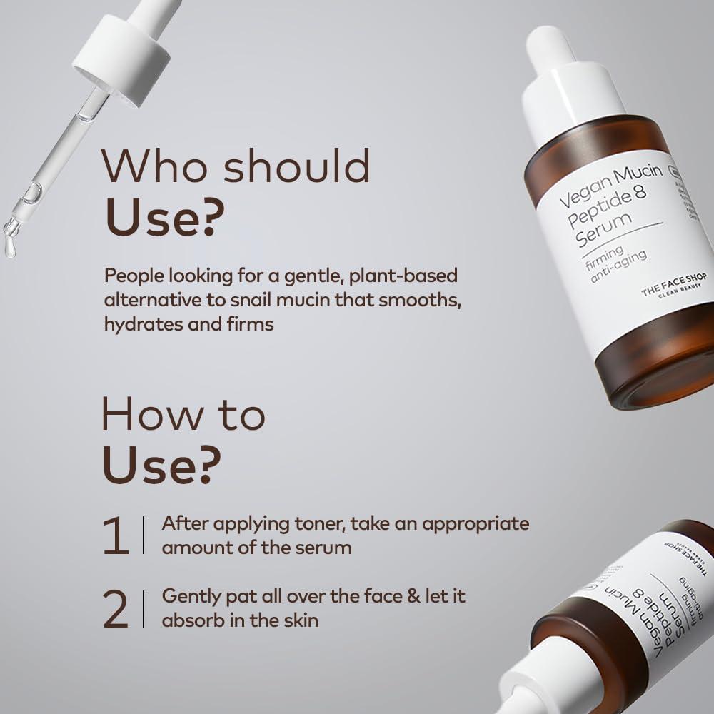 Suero Antienvejecimiento The Face Shop 30ml - 8 Péptidos Vegano