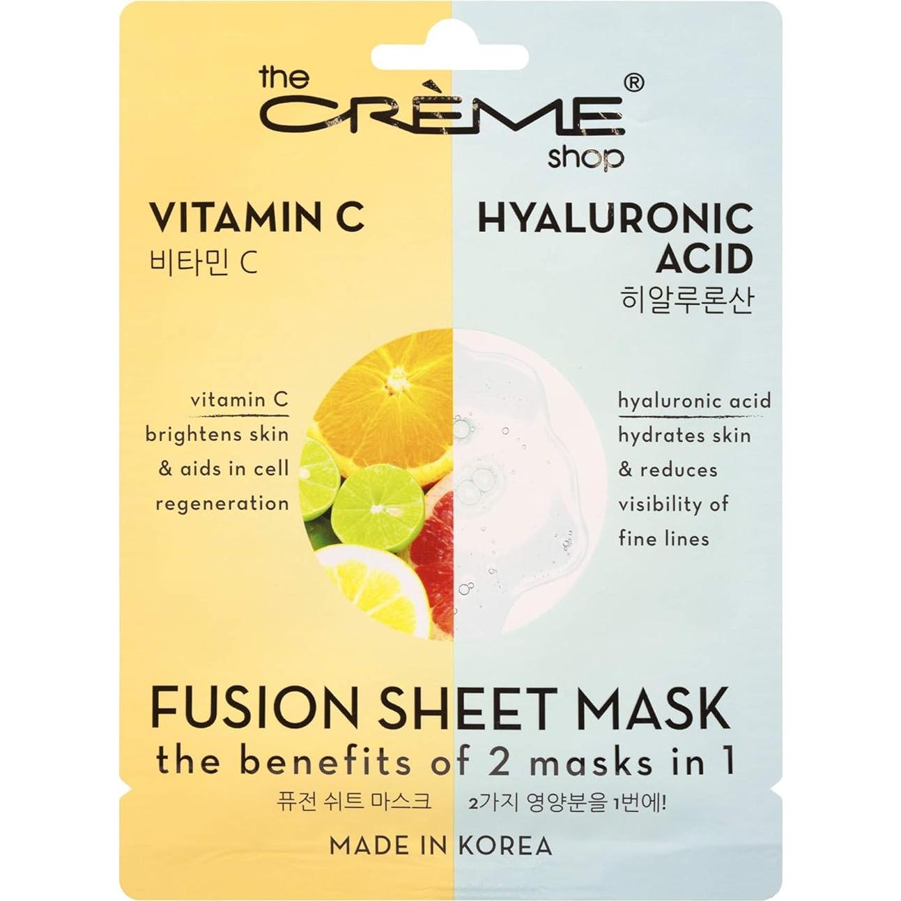 Máscaras Faciales The Crème Shop Vitamina C y Ácido Hialurónico - Set de 5