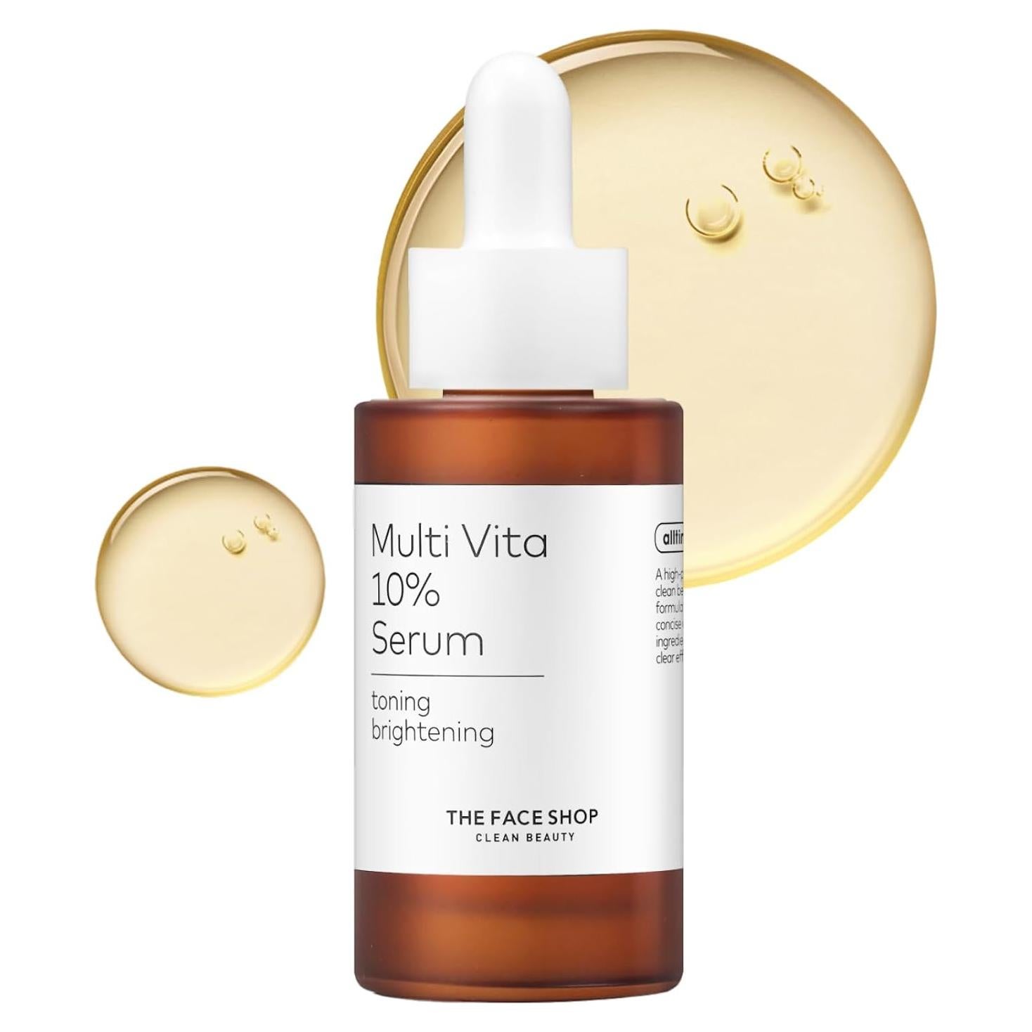 Suero Facial Multivita 10% The Face Shop - Iluminador Vegano 30g