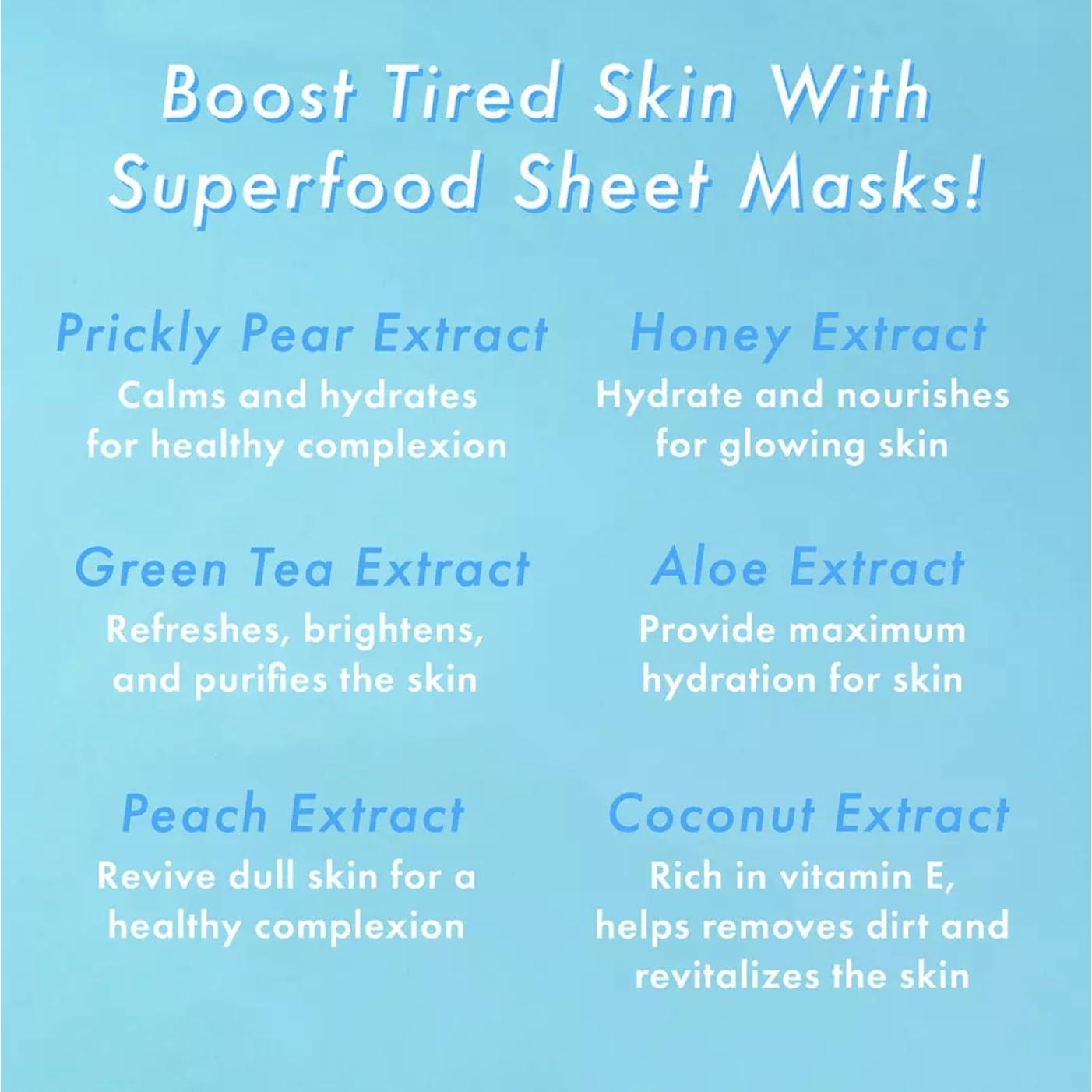 Mascarillas Faciales en Hoja TONYMOLY Super Food 21g - Hidratación