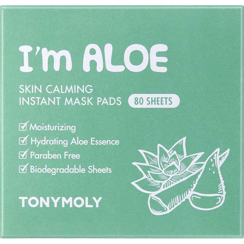 Almohadillas de Máscara Calmante TONYMOLY Estoy Aloe 80 Hojas