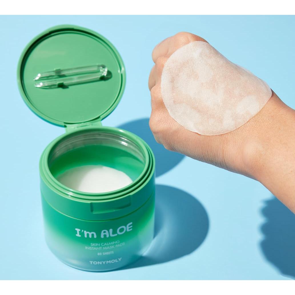 Almohadillas de Máscara Calmante TONYMOLY Estoy Aloe 80 Hojas