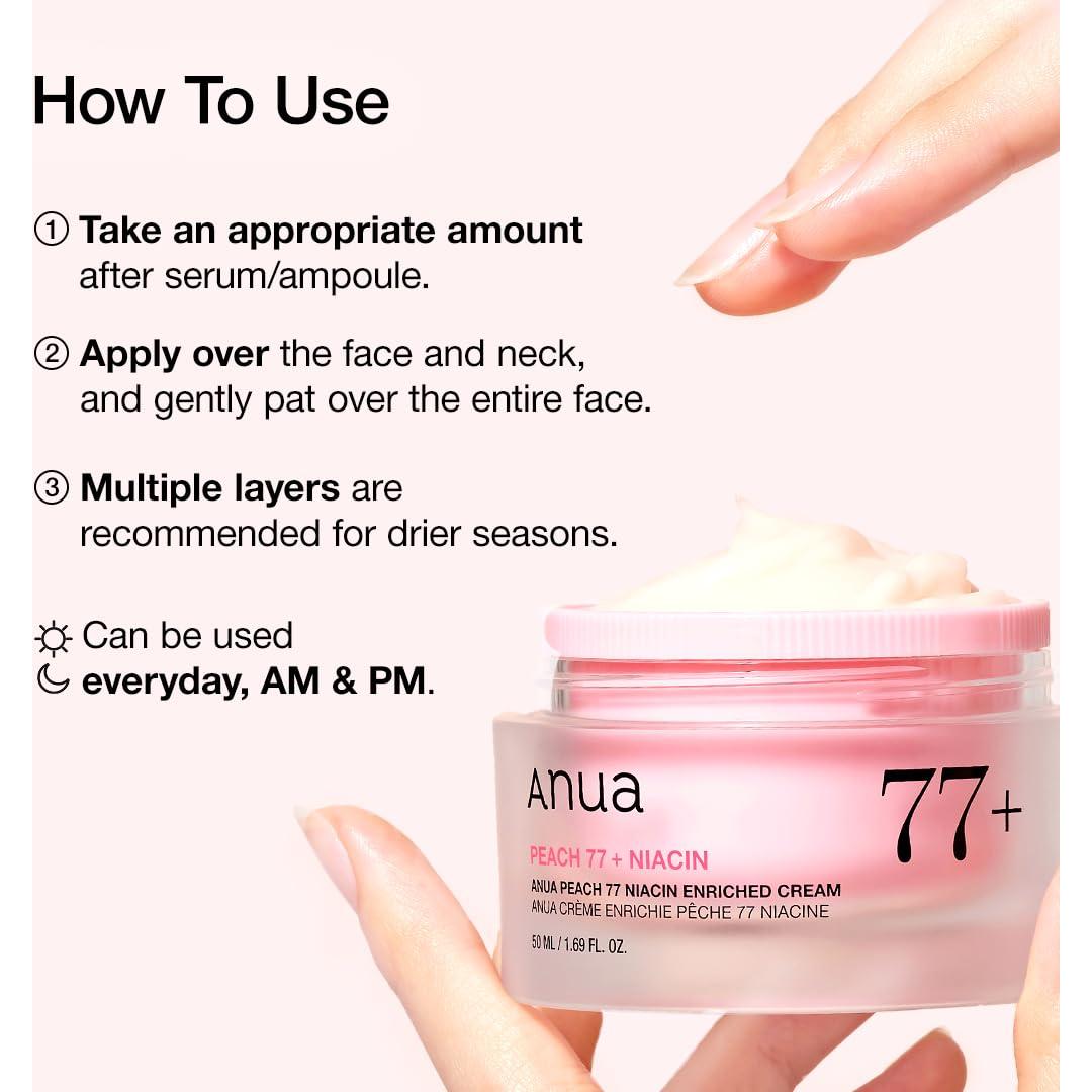 Crema Hidratante Facial Anua Niacinamida 50ml Piel Seca