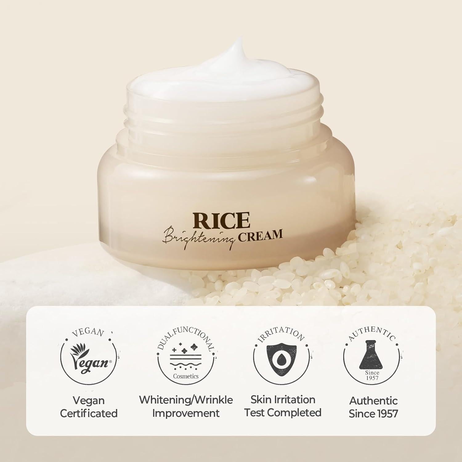 Crema Iluminadora de Arroz Skinfood 60ml - Hidratante Facial Coreano