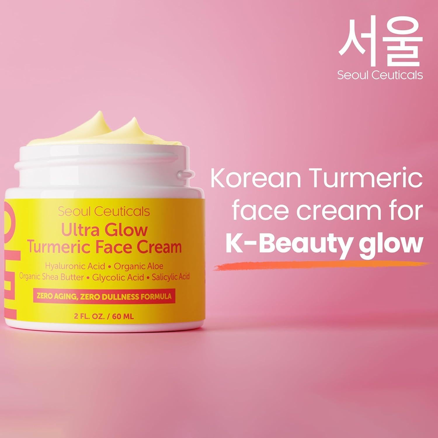 Crema Facial de Cúrcuma SeoulCeuticals 56.7g - Hidratante K Belleza