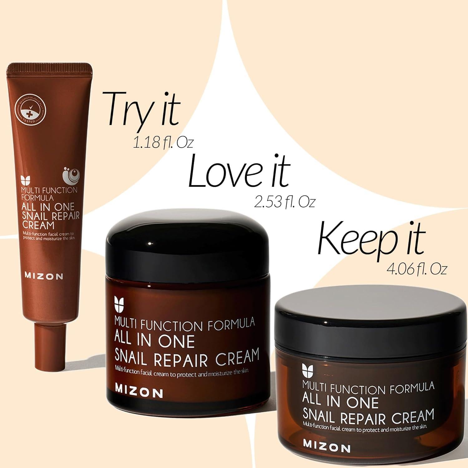 Crema Reparadora Todo en Uno Mizon 74.8 ml con Caracol