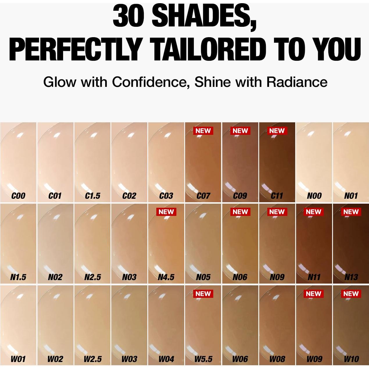 Suero de Fundación Radiance Fit COSMECCA 29.57 ml C01 Porcelana