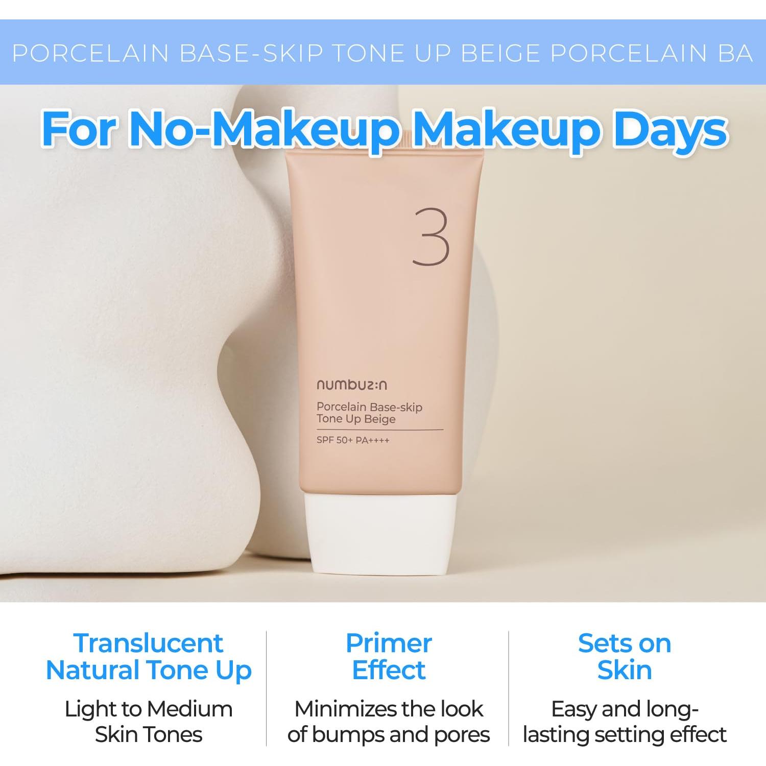 Base de Porcelana Numbuzin No.3 Beige SPF50+ 50ml