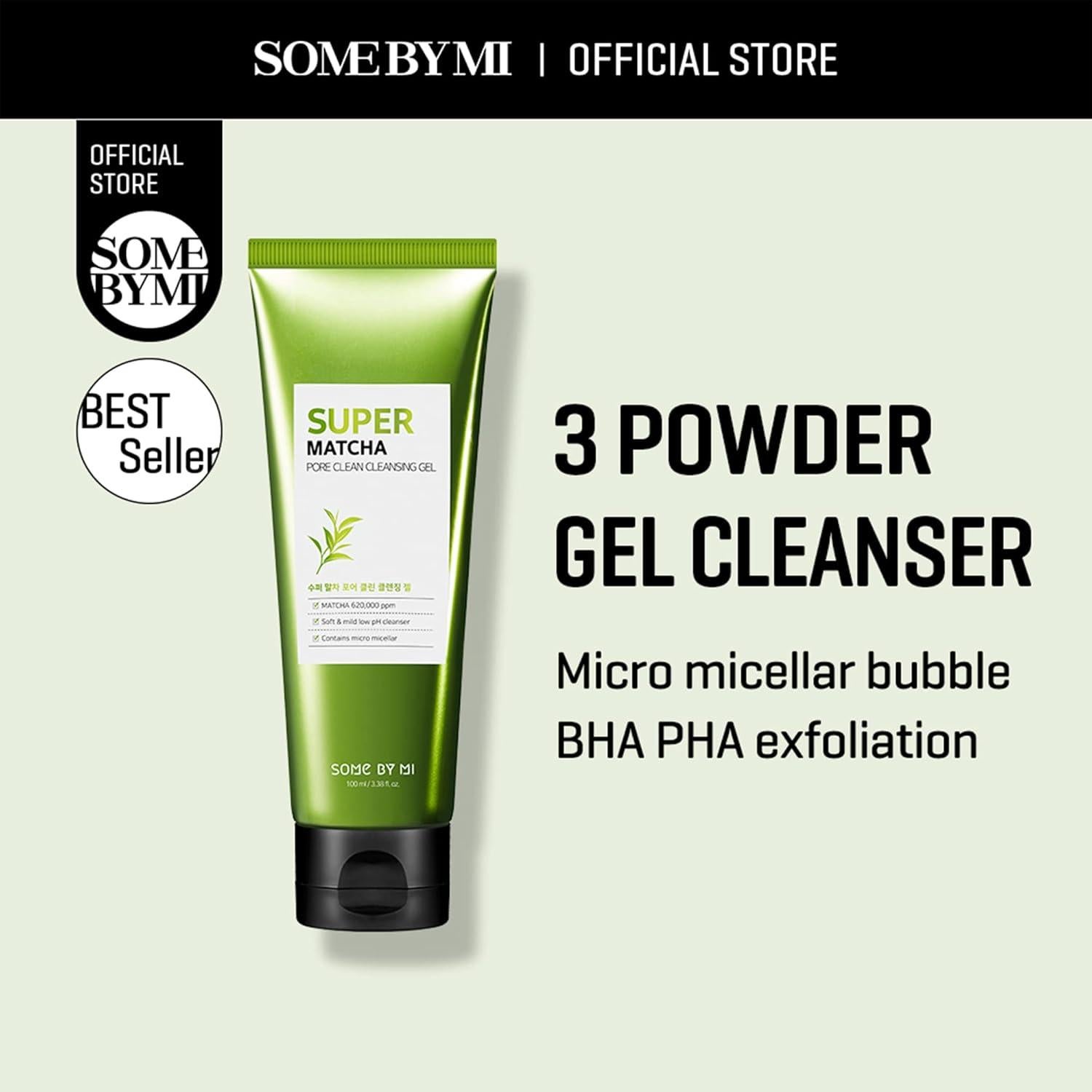 Gel Limpiador Facial SOME BY MI Super Matcha 100ml Piel Sensible