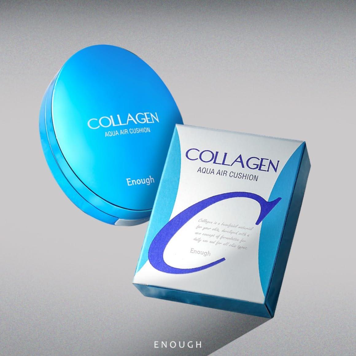 Cushion Compacto Enough Collagen Aqua Air 15g SPF50 Beige Claro