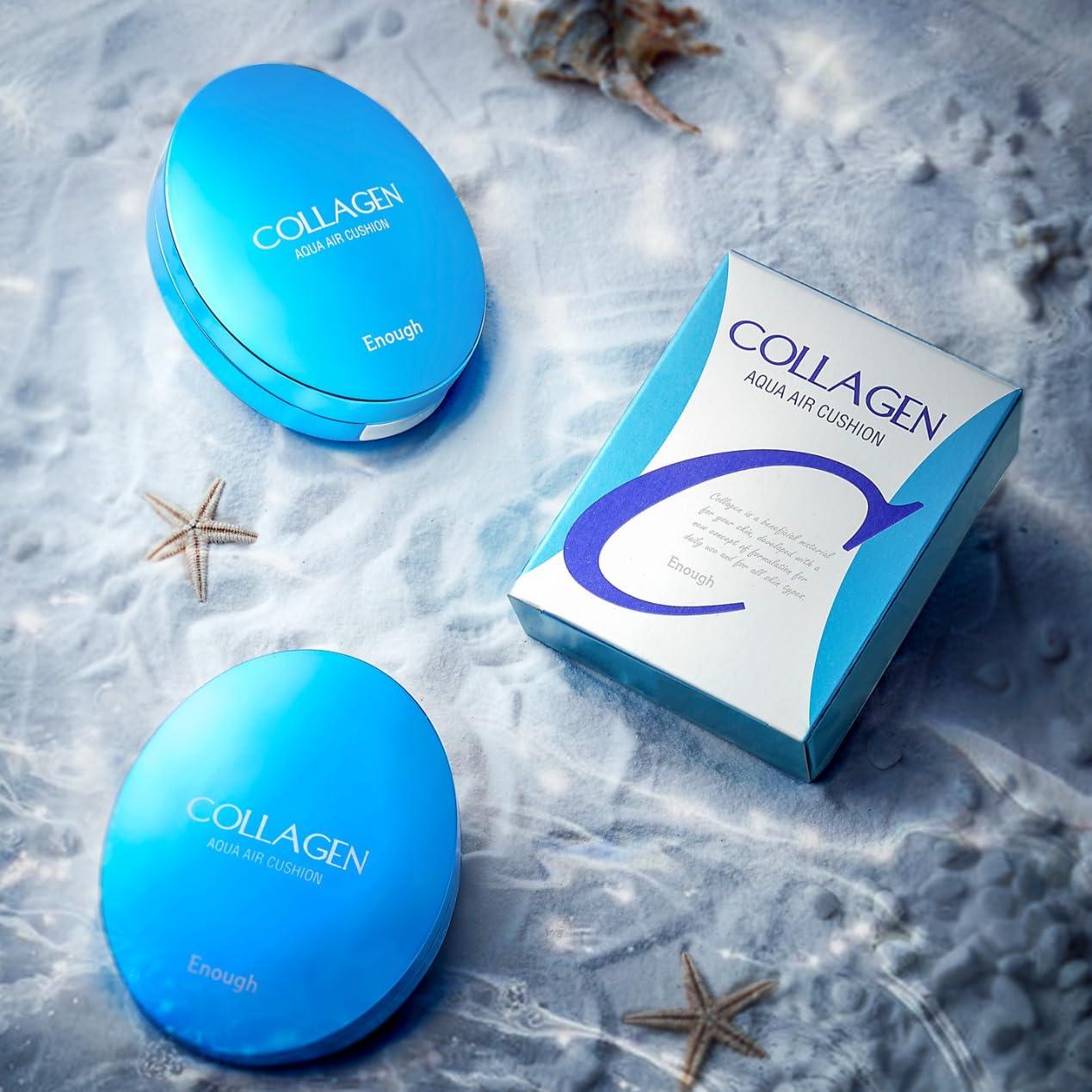 Cushion Compacto Enough Collagen Aqua Air 15g SPF50 Beige Claro