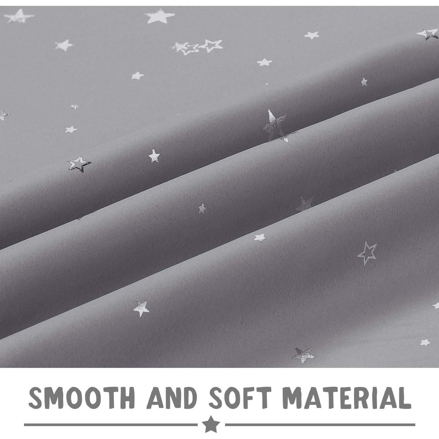 Cortinas Blackout PrinceDeco 2 Paneles Estrellas Brillantes