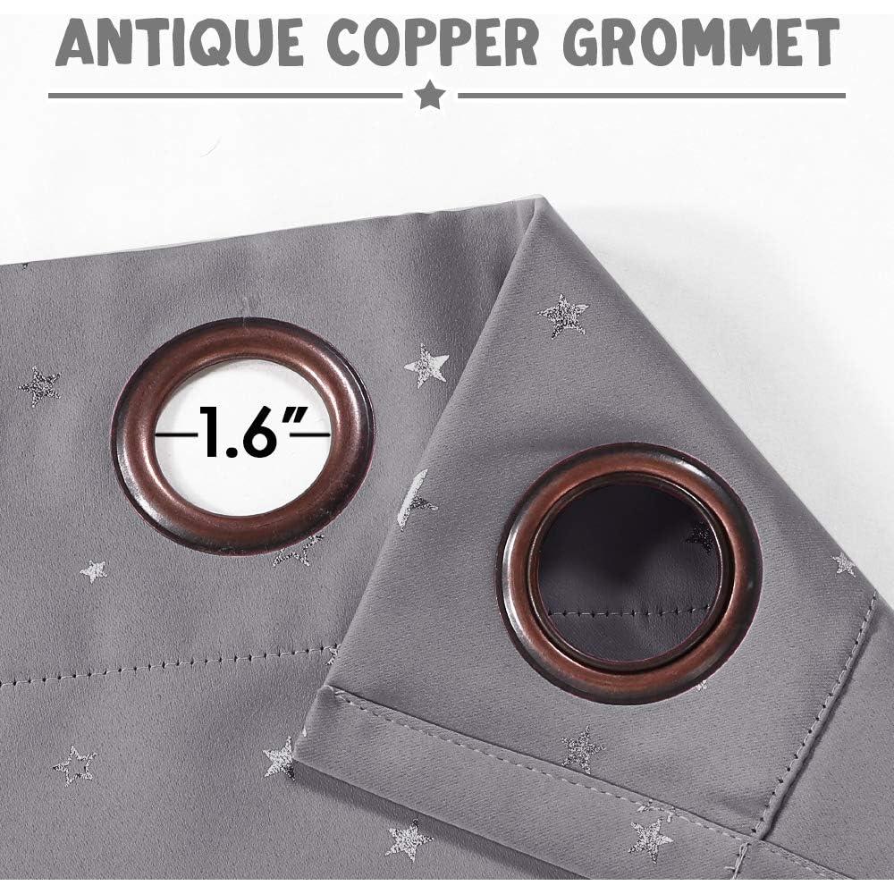 Cortinas Blackout PrinceDeco 2 Paneles Estrellas Brillantes