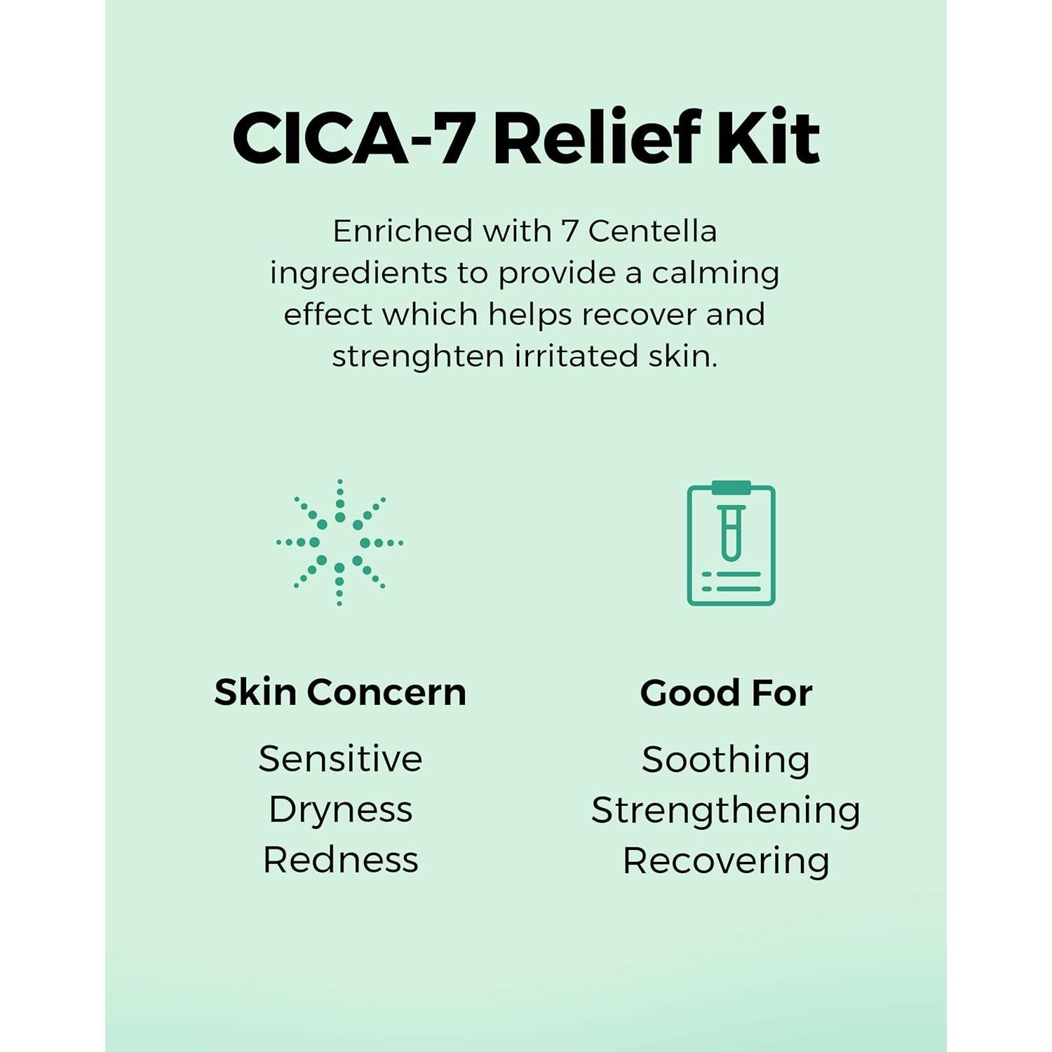 COSRX CICA Kit de Alivio - Tónico, Suero y Crema 3 Piezas