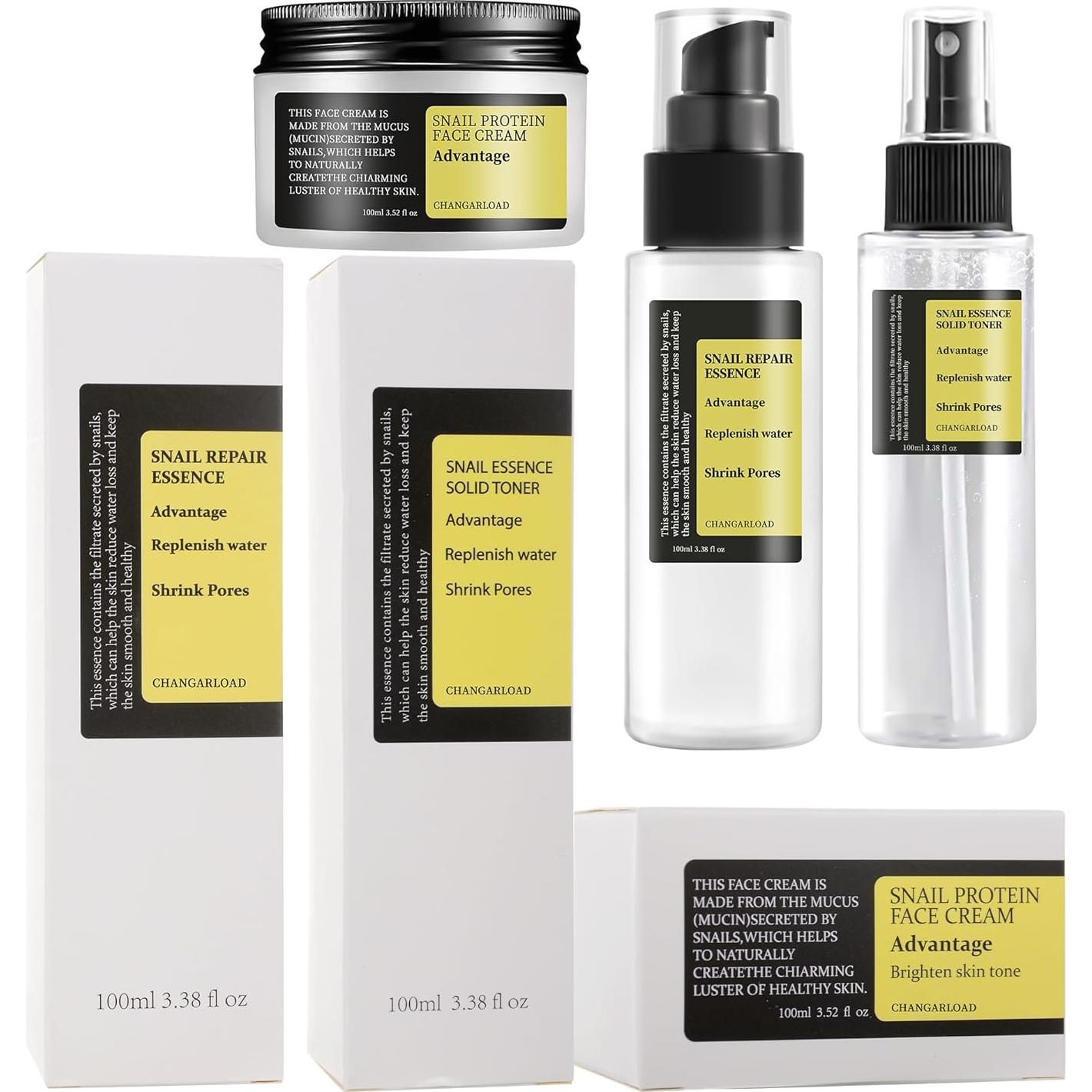 Conjunto de Cuidado de Piel CHANGARLOAD 3 Piezas Mucina Caracol