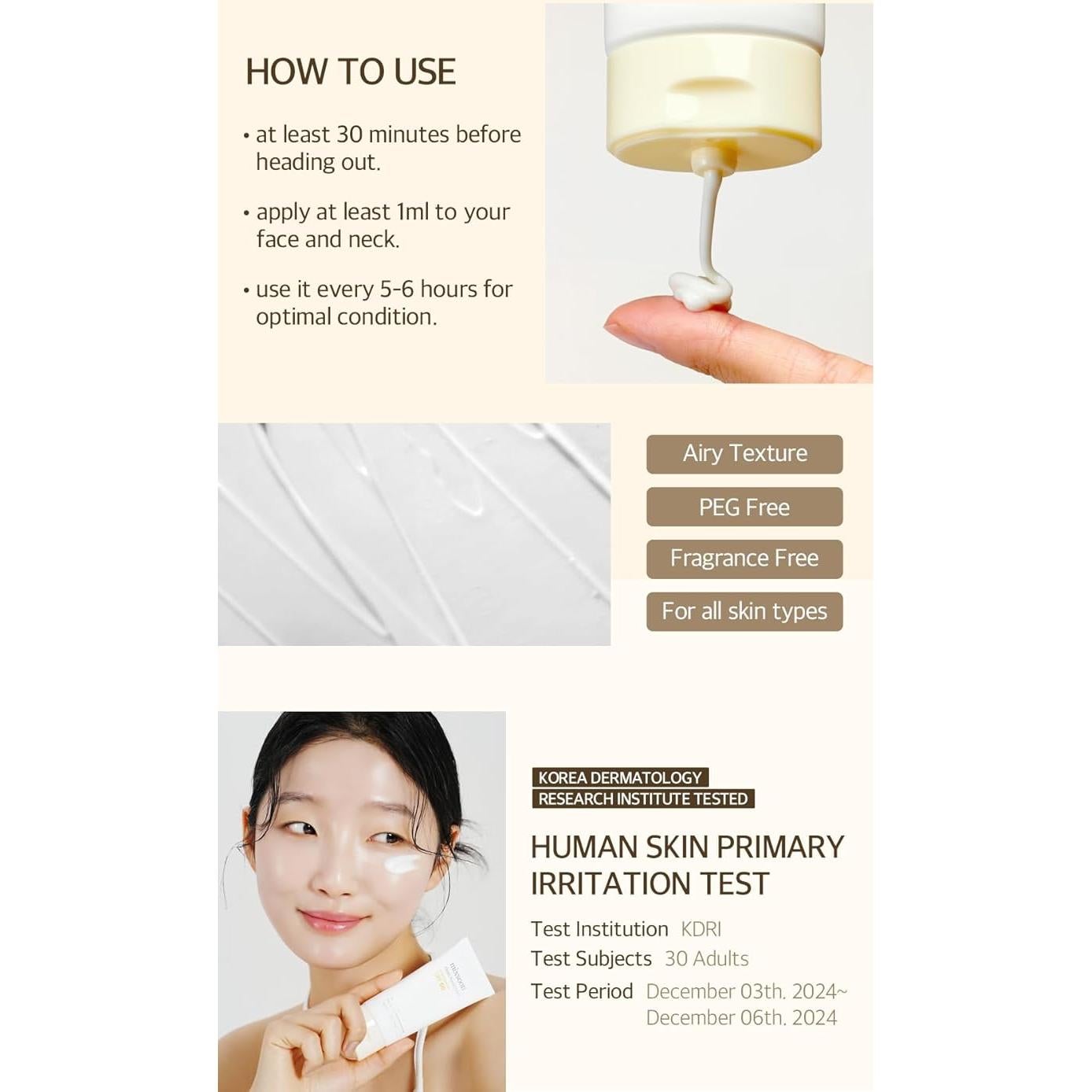 Protector Solar Mixsoon SPF 50 50ml Textura Ligera Coreano