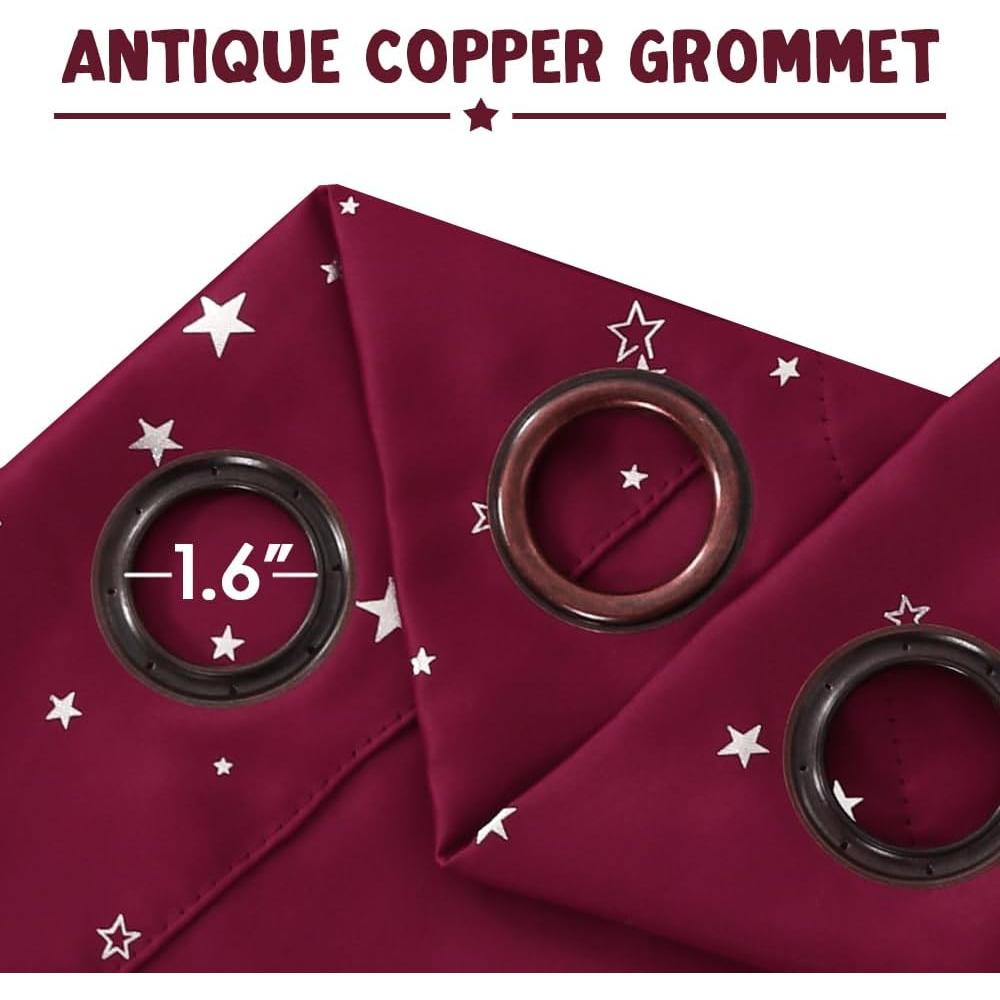 Cortinas Blackout PrinceDeco 2 Paneles 132x160 cm Estrellas