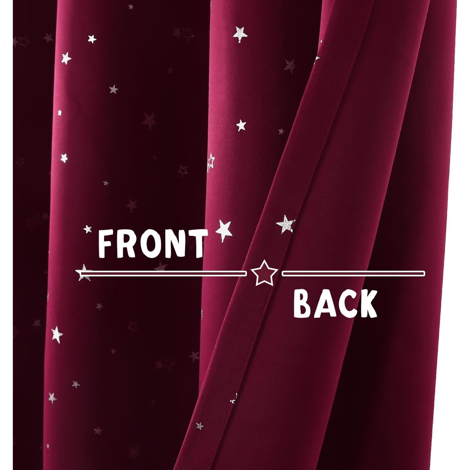 Cortinas Blackout PrinceDeco 2 Paneles 132x160 cm Estrellas