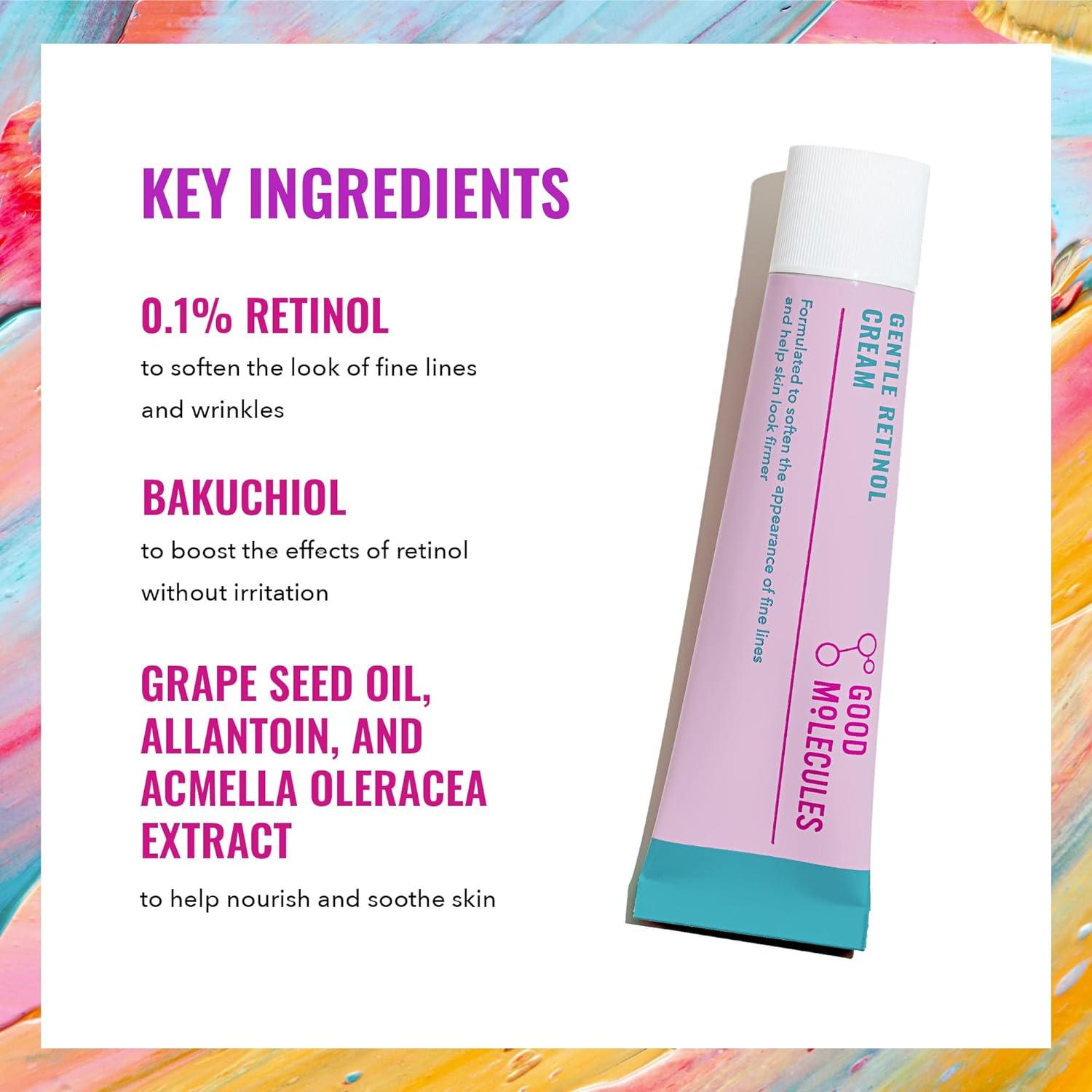 Crema Suave de Retinol Good Molecules 20g - Antienvejecimiento