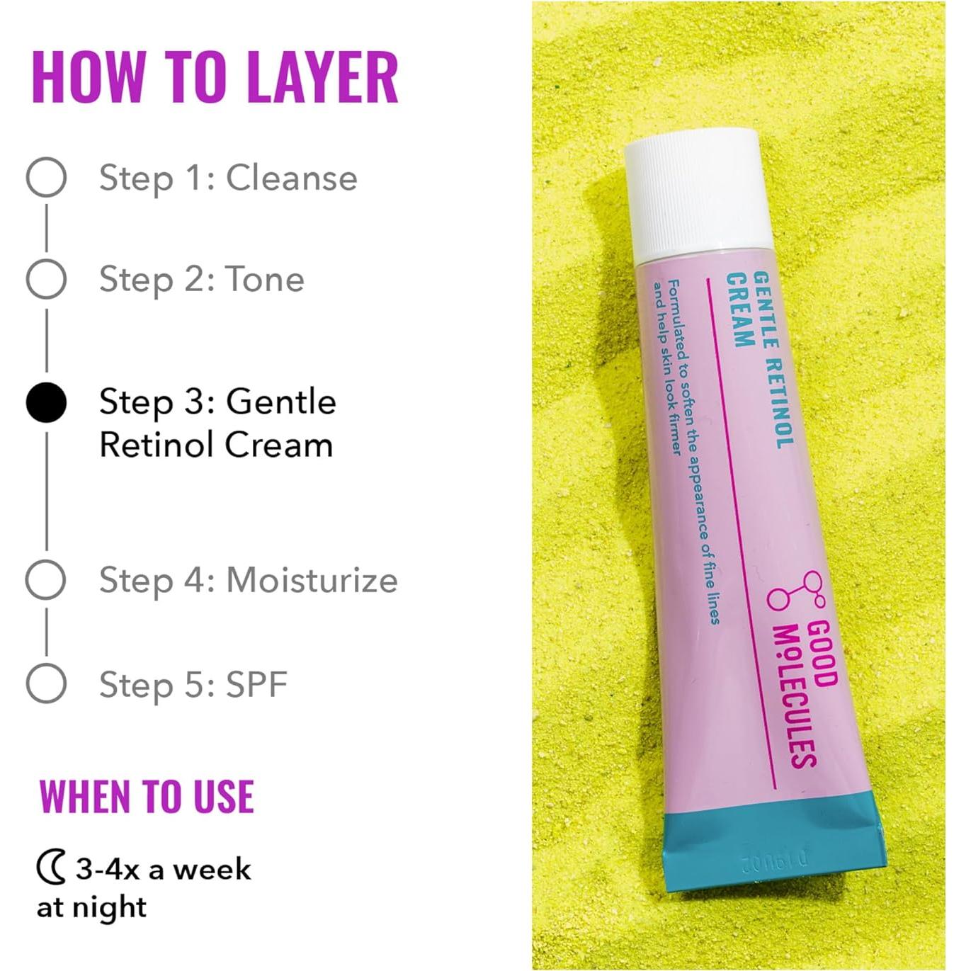 Crema Suave de Retinol Good Molecules 20g - Antienvejecimiento