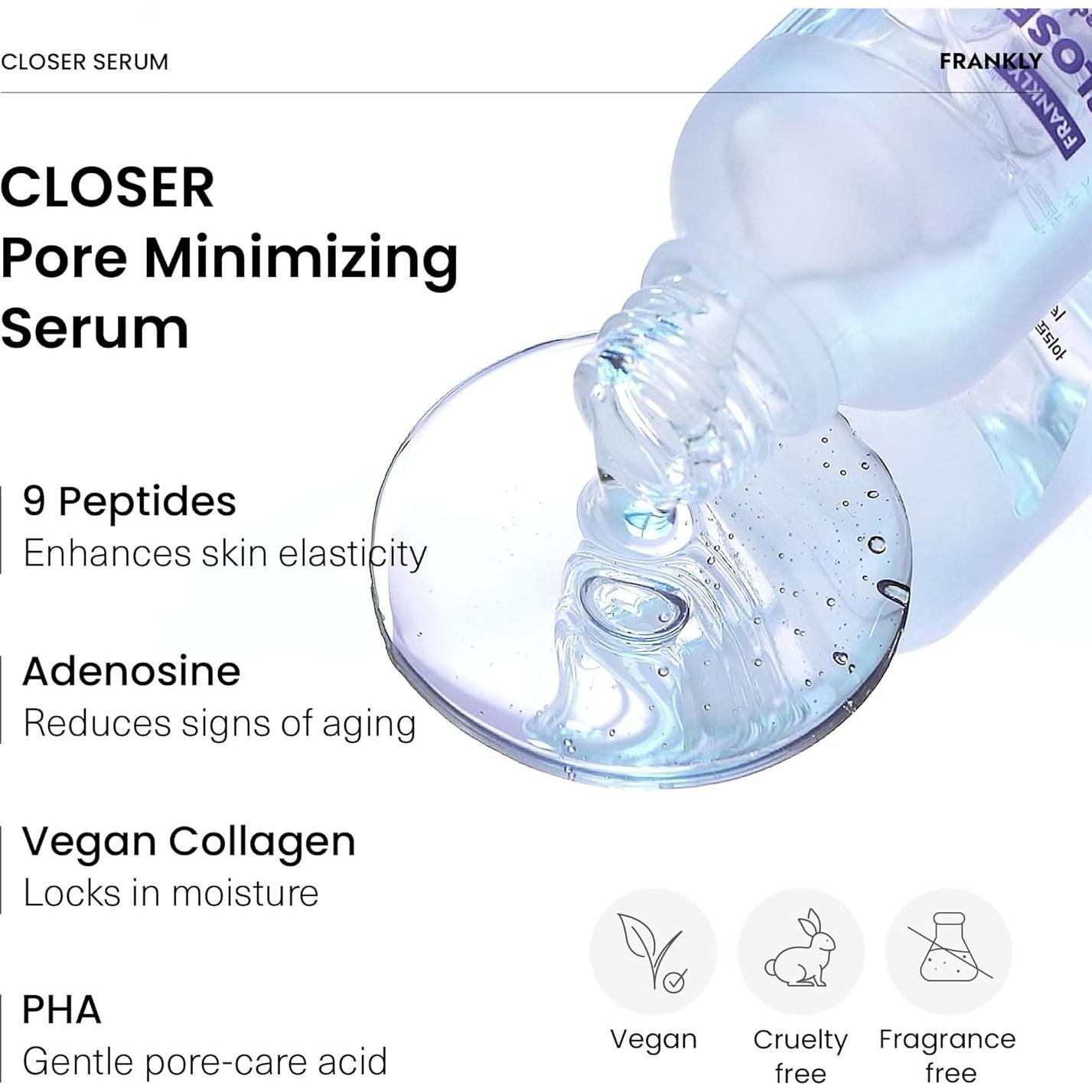 Suero Closer Frankly 30 ml | Minimizador de Poros Vegano