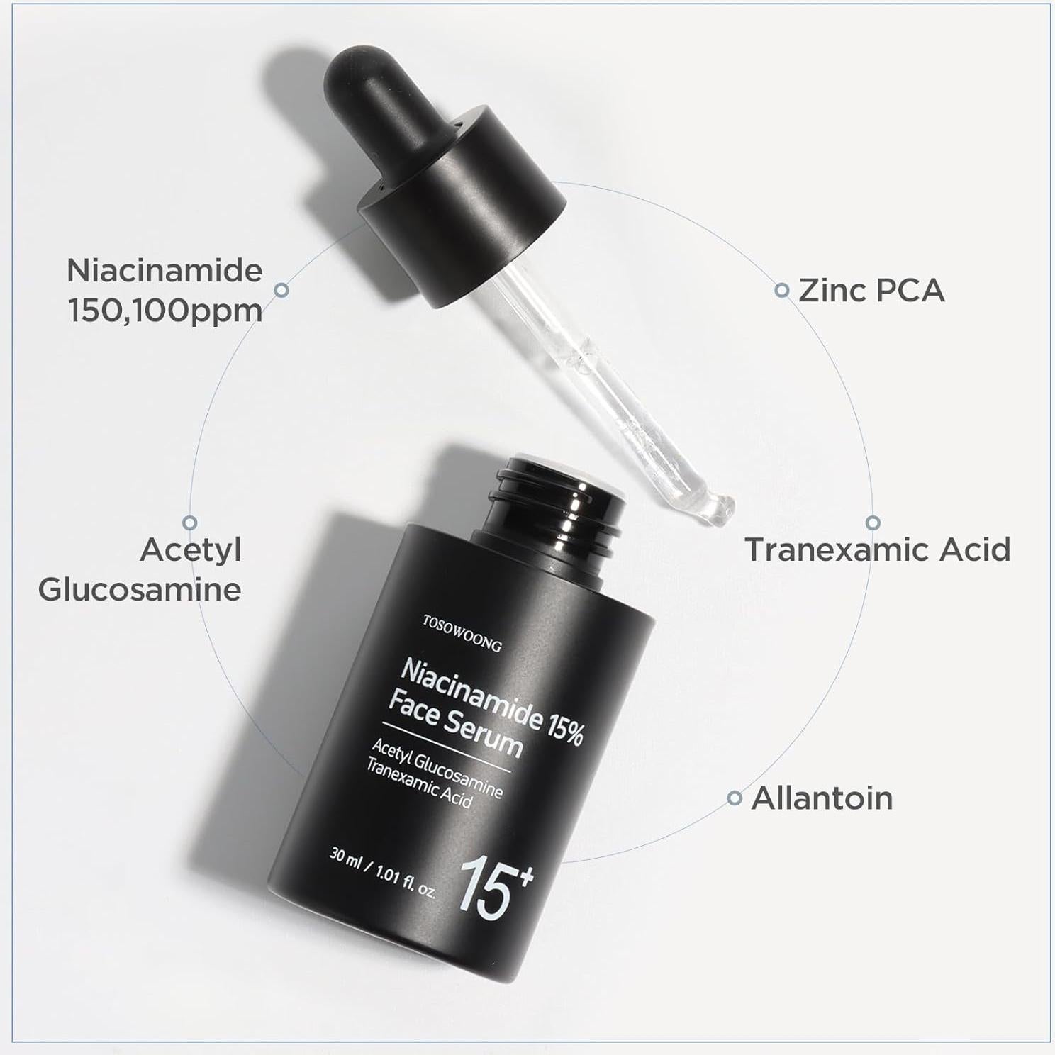 Suero Facial Niacinamida 15% MANTONG 30ml Piel Radiante