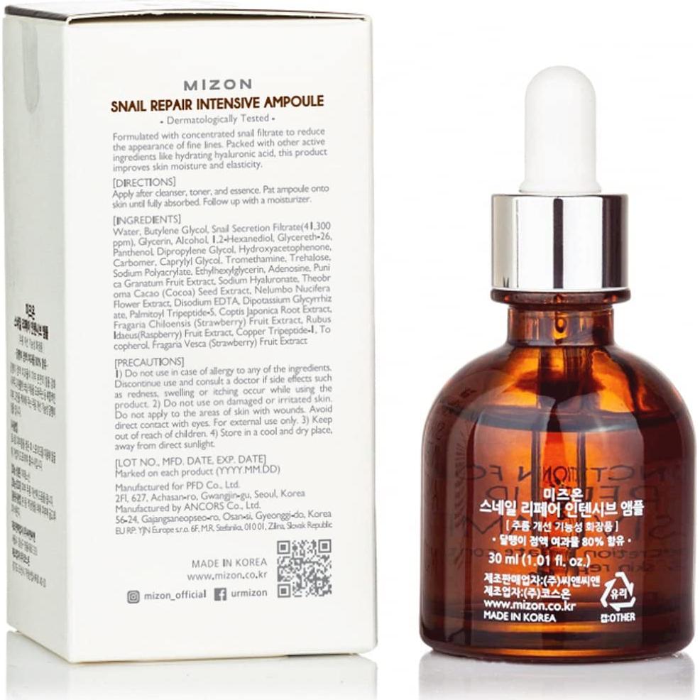 Ampolla Hidratante MIZON de Caracol 30 ml - Antienvejecimiento