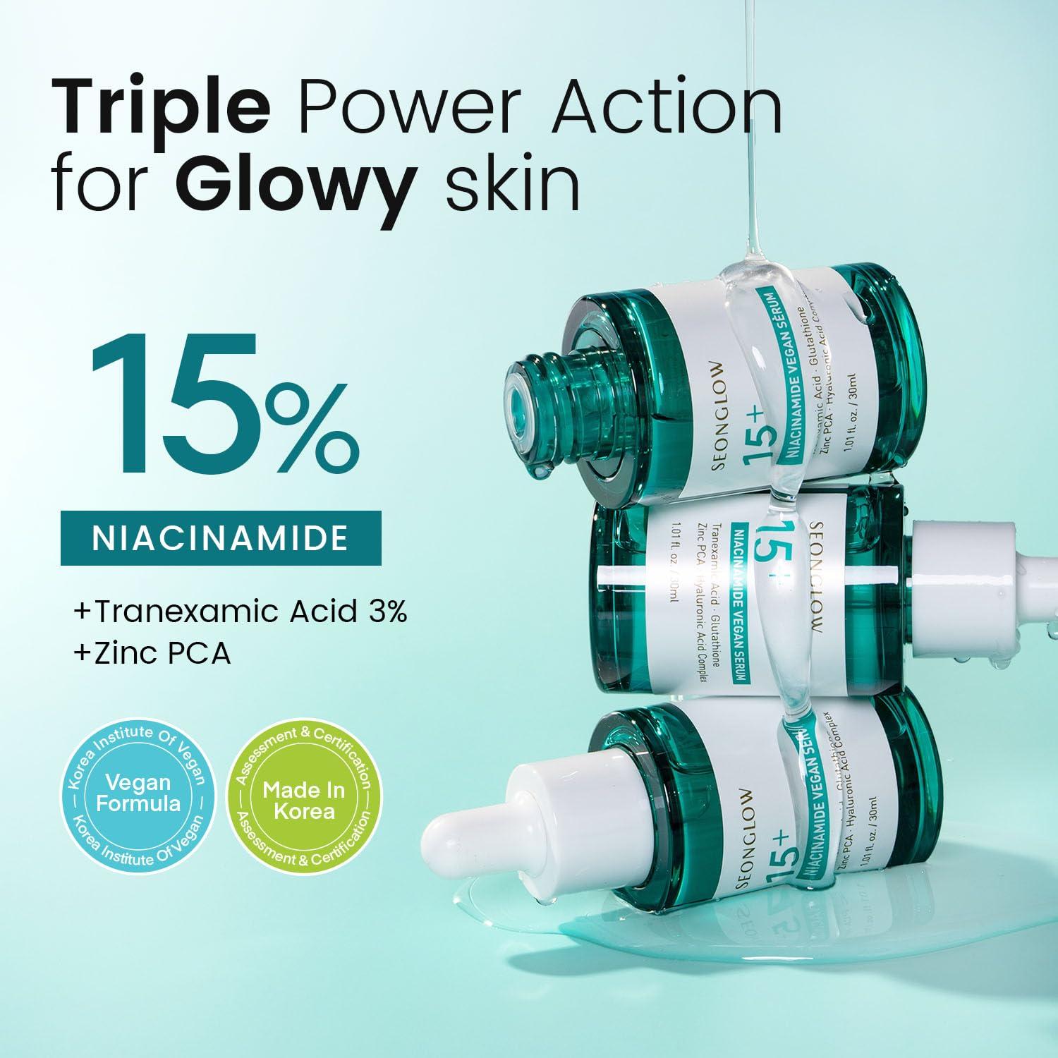 Suero Vegano de Niacinamida 15% SEONGLOW 30ml - Cuidado Piel