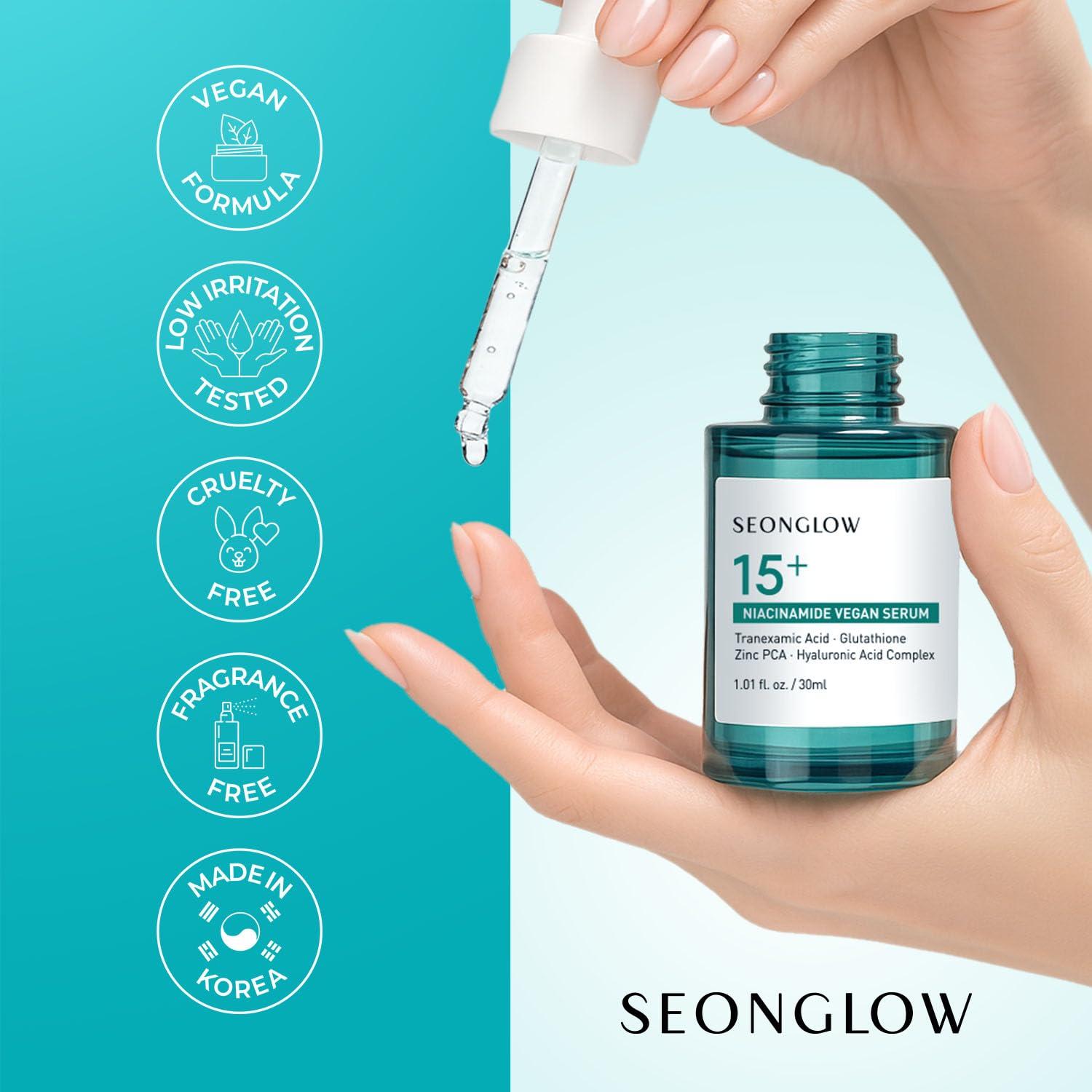 Suero Vegano de Niacinamida 15% SEONGLOW 30ml - Cuidado Piel