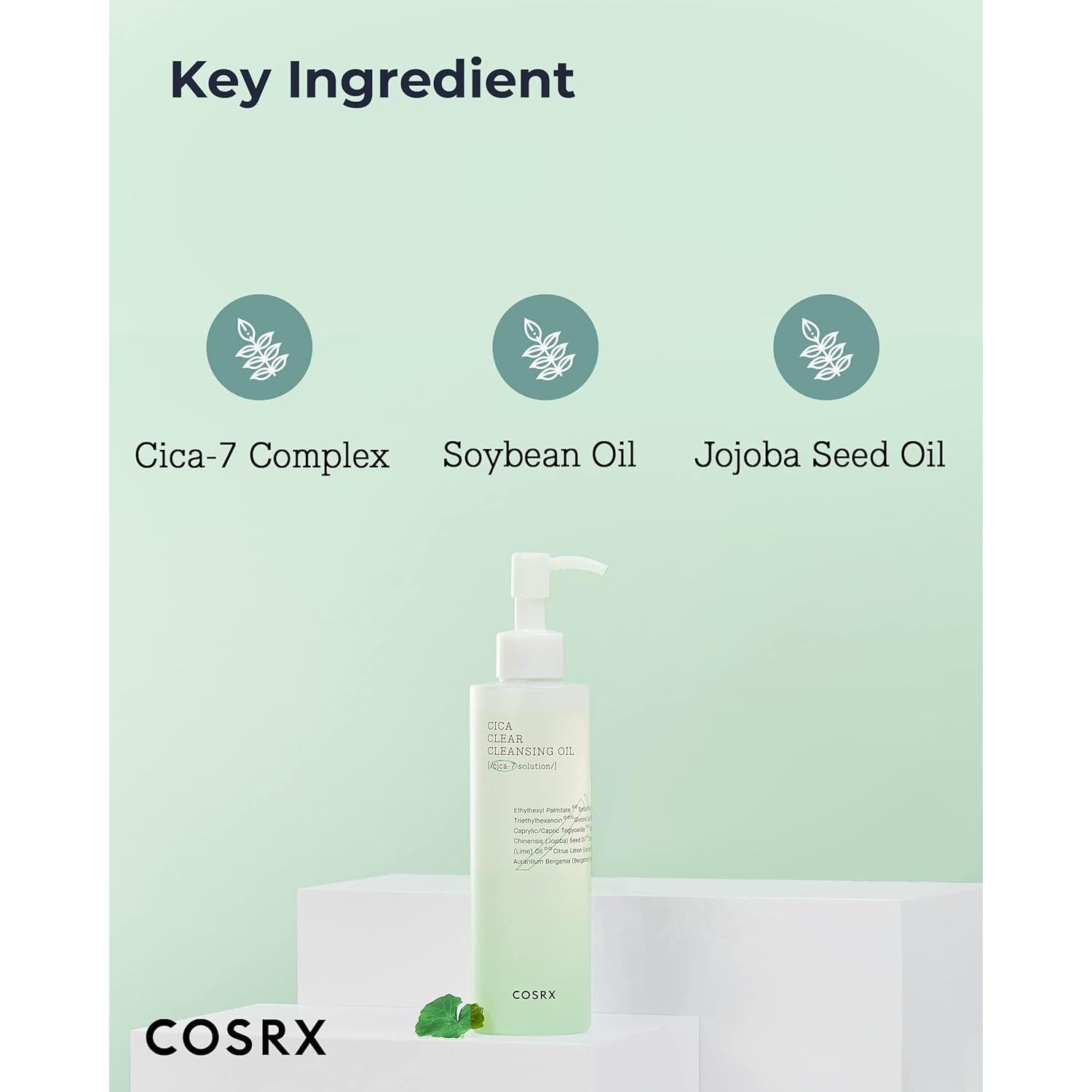 COSRX Aceite Limpiador Cica 200ml - Piel Sensible, Hidratante