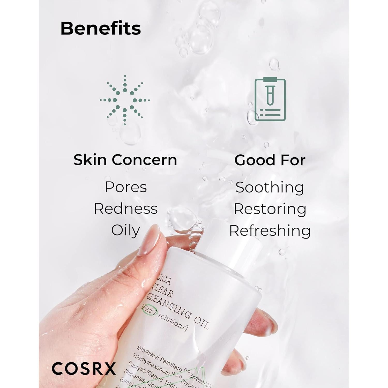 COSRX Aceite Limpiador Cica 200ml - Piel Sensible, Hidratante