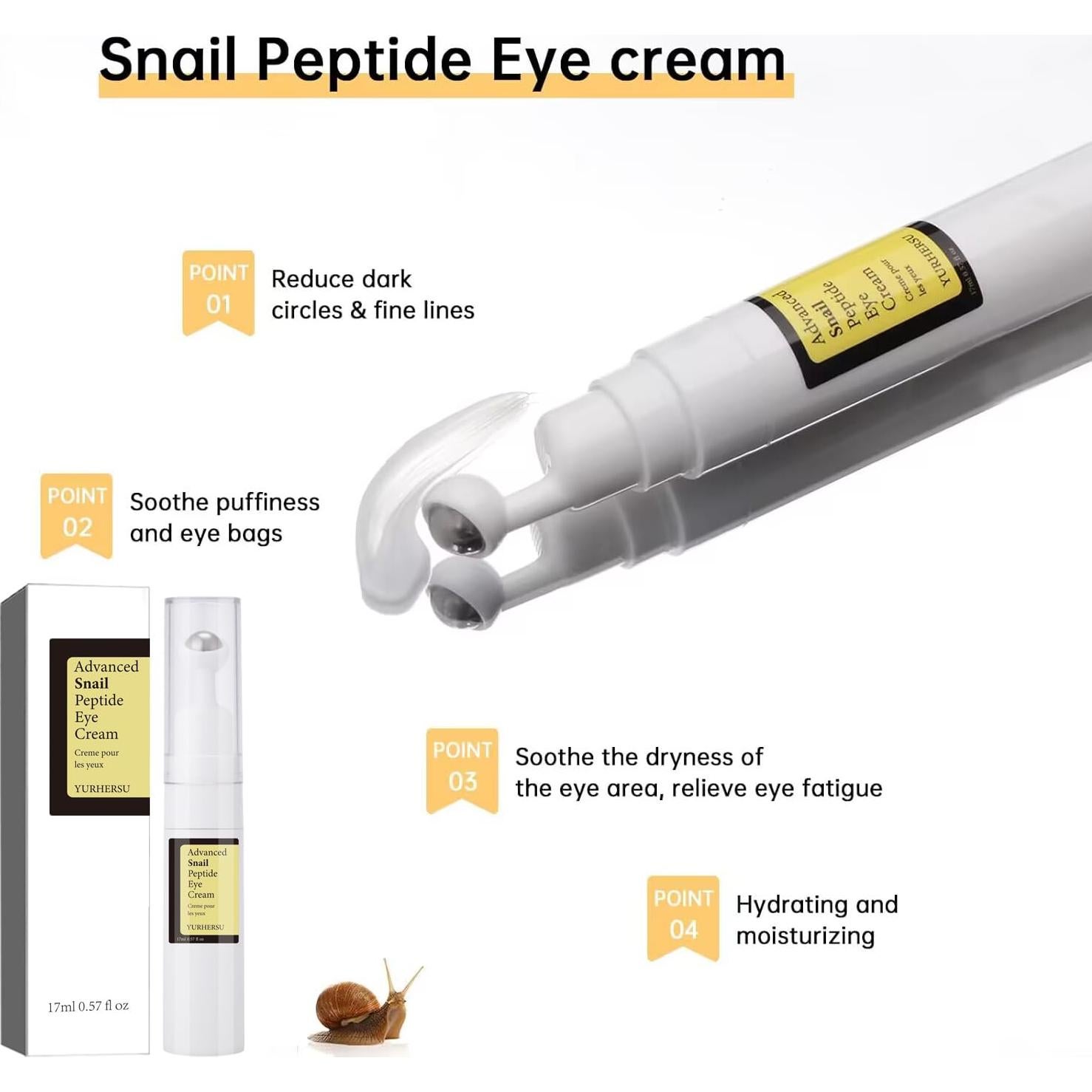 Crema Contorno de Ojos Shengnan 16.9 ml con Péptidos de Caracol