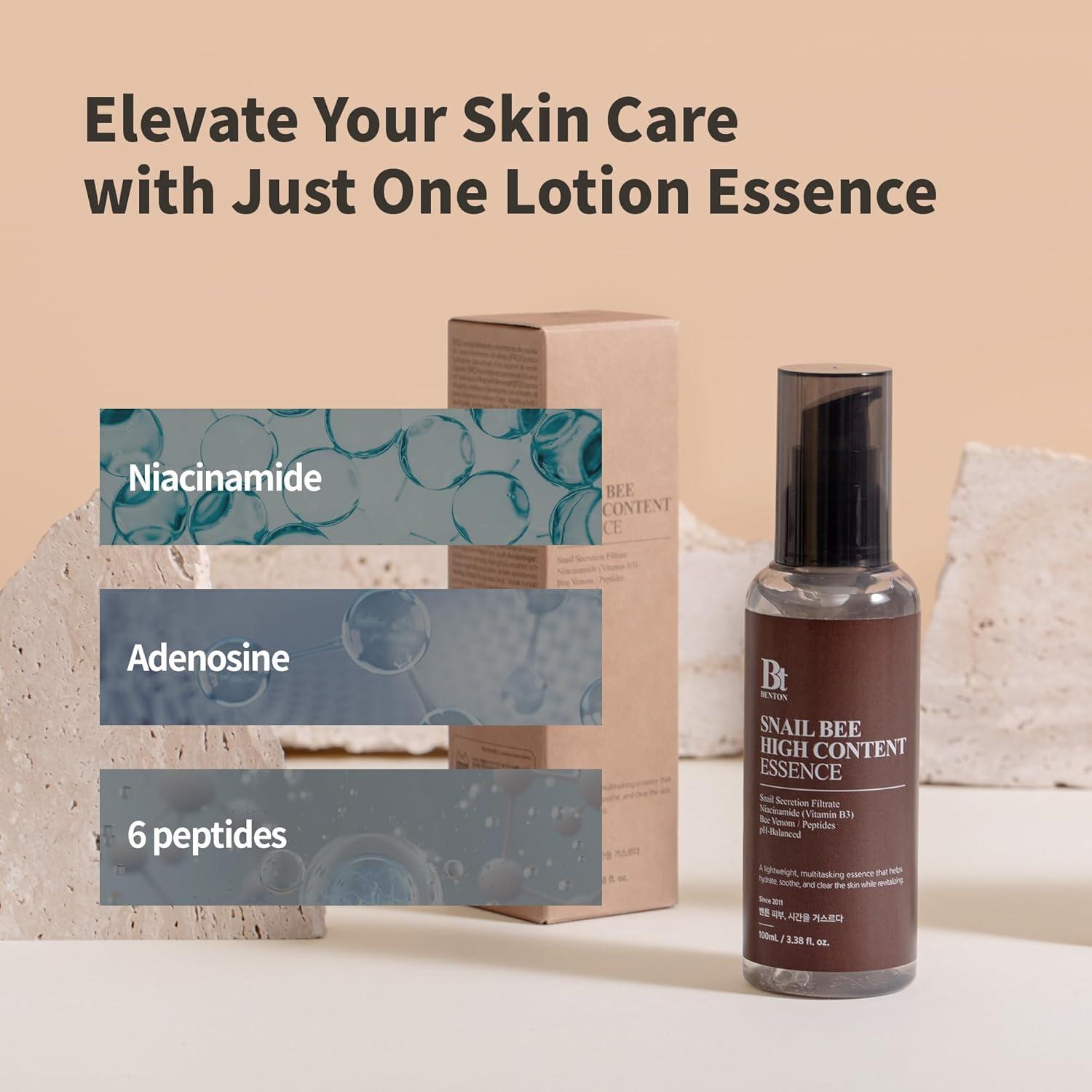 Esencia Benton de Caracol 100ml con Niacinamida y Veneno de Abeja