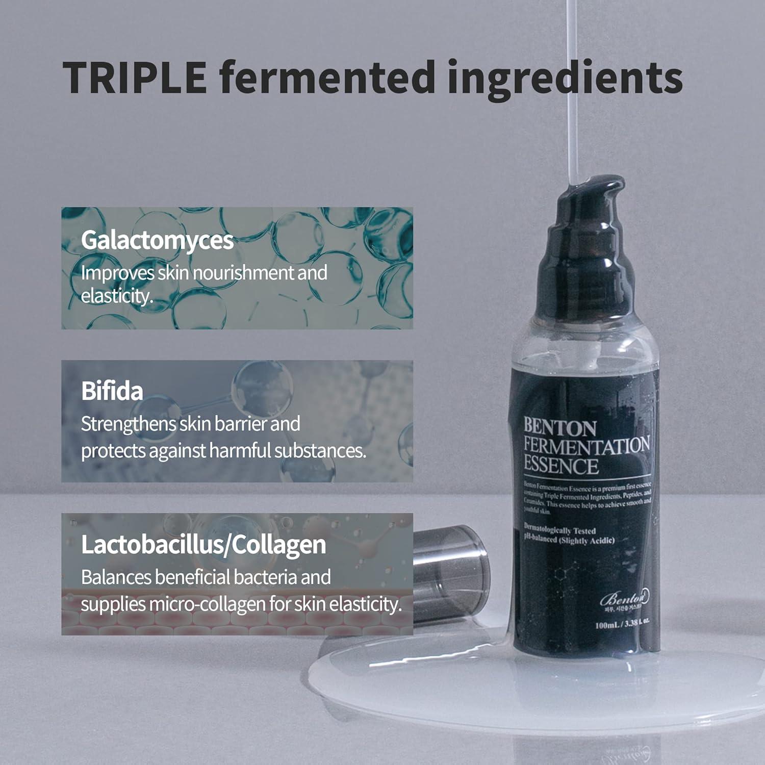 Esencia de Fermentación BENTON 100 ml - Galactomyces, Bifida, Colágeno