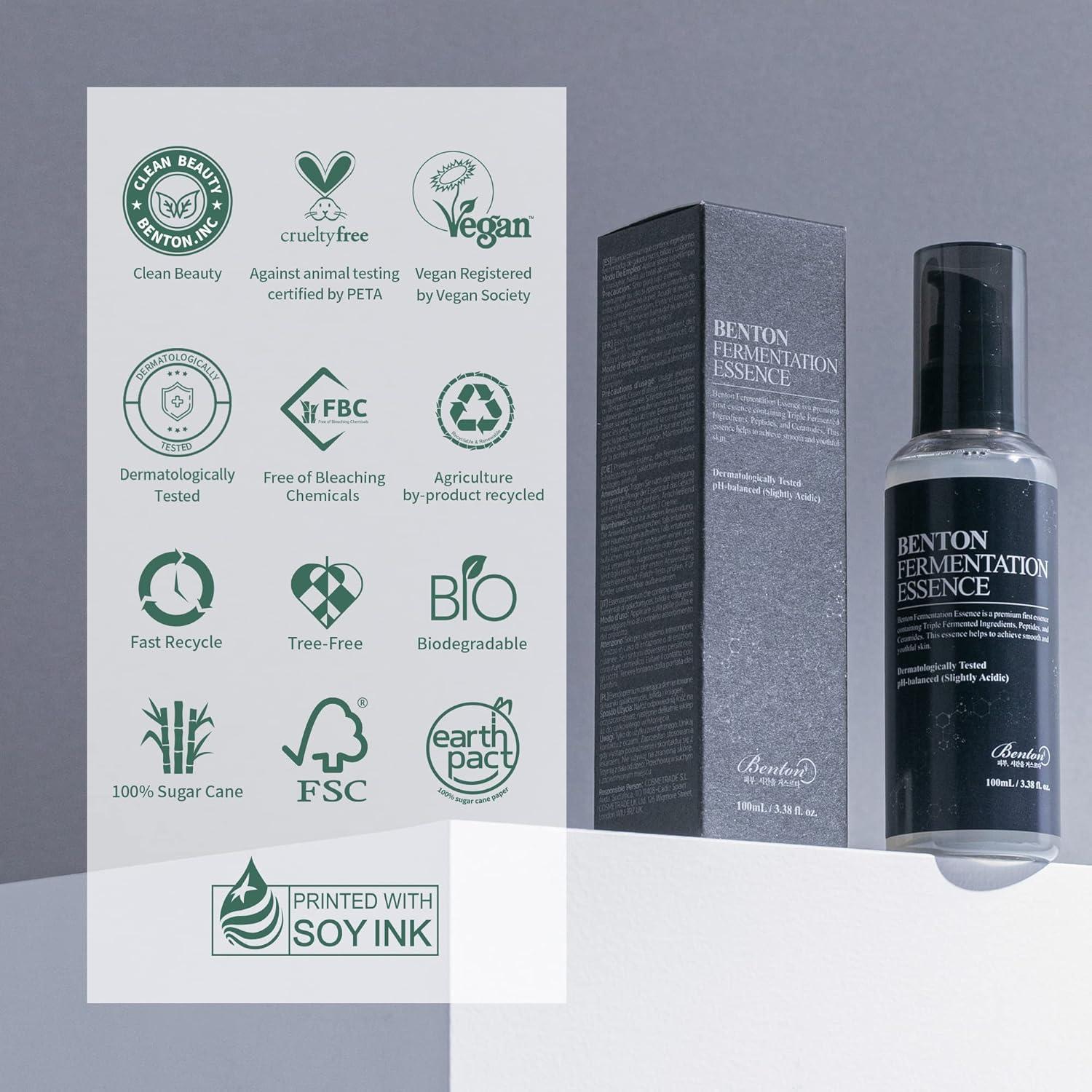 Esencia de Fermentación BENTON 100 ml - Galactomyces, Bifida, Colágeno