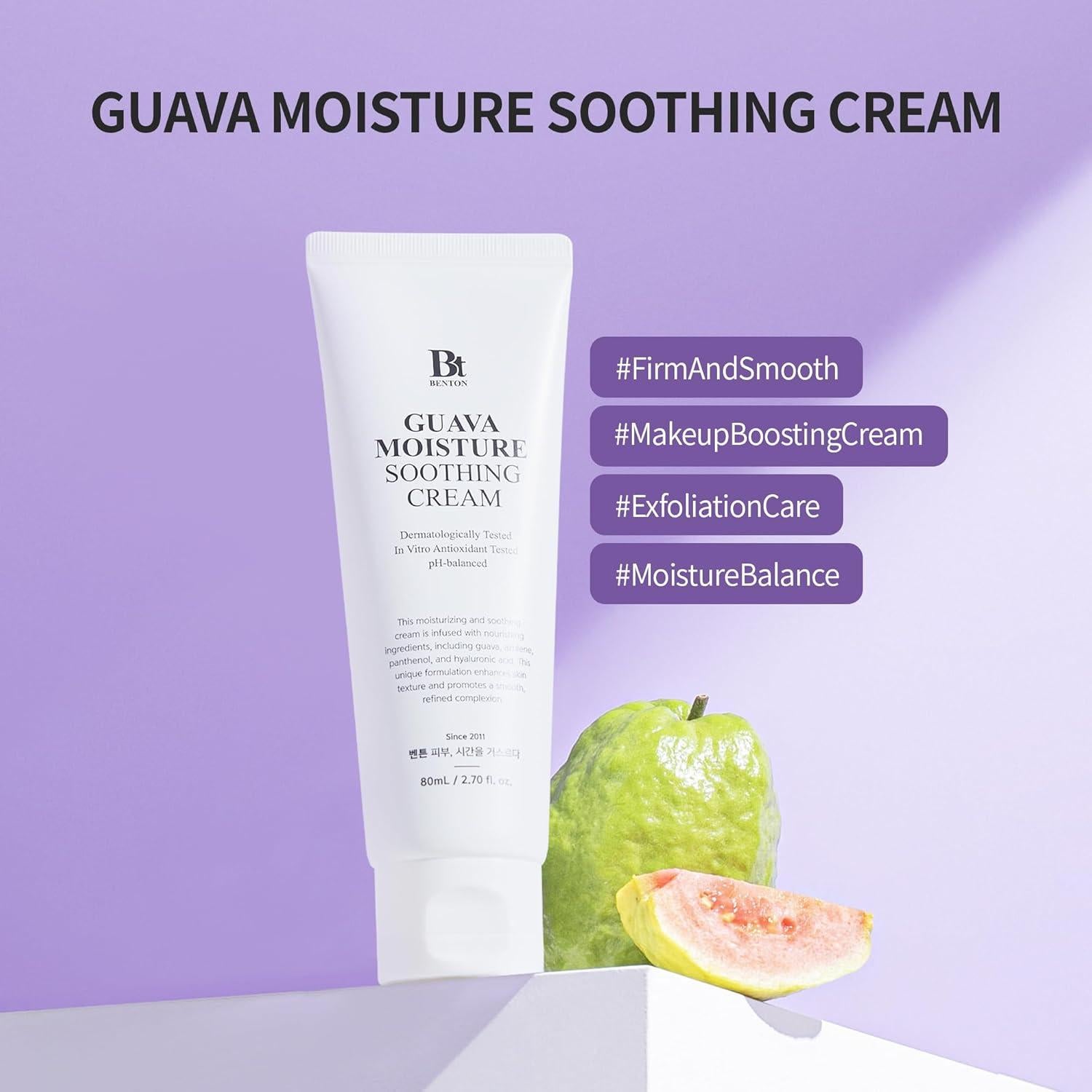 Crema Hidratante Suavizante de Guayaba Benton 100g - Piel Seca