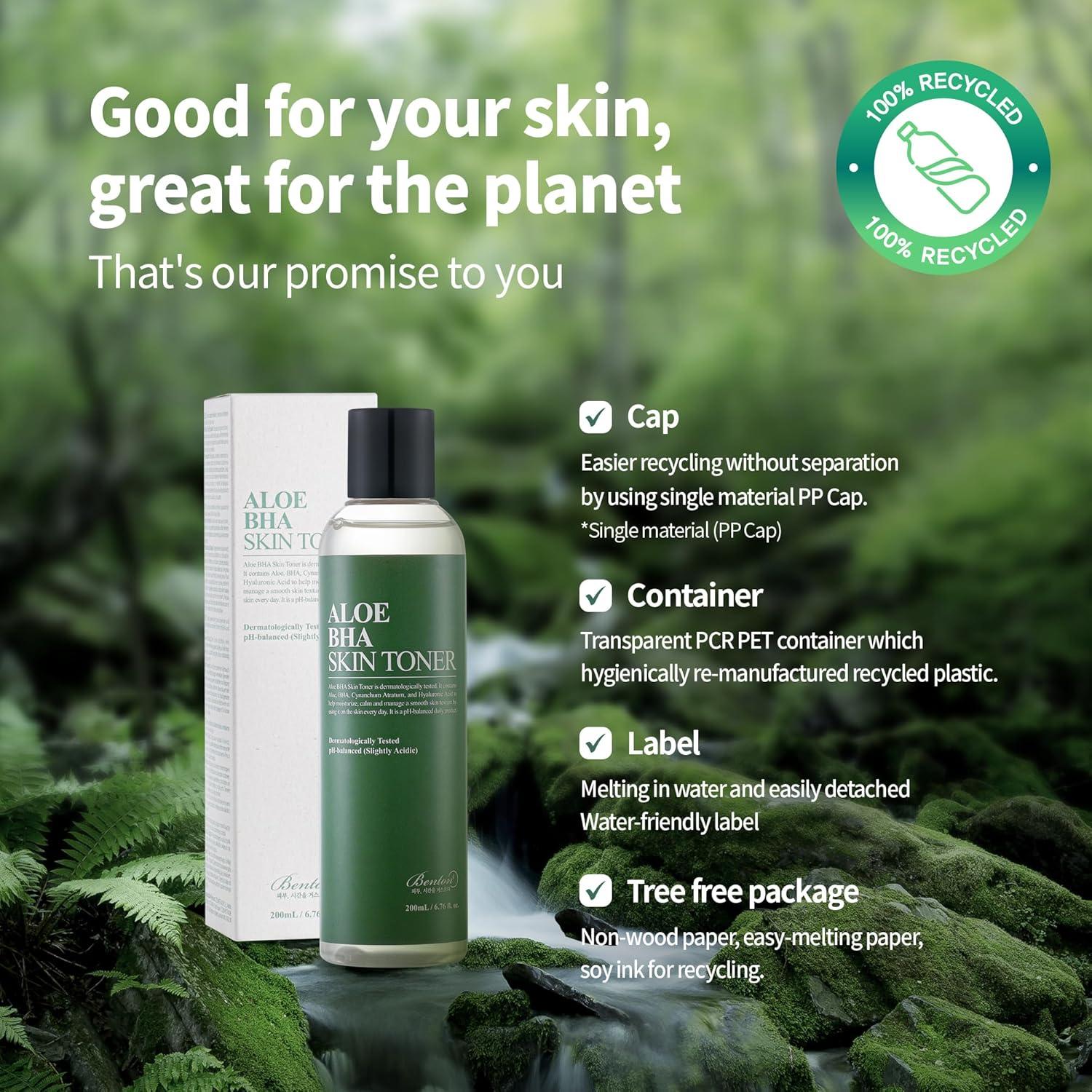 Tónico Hidratante BENTON Aloe Vera 200ml para Piel Grasa y Seca