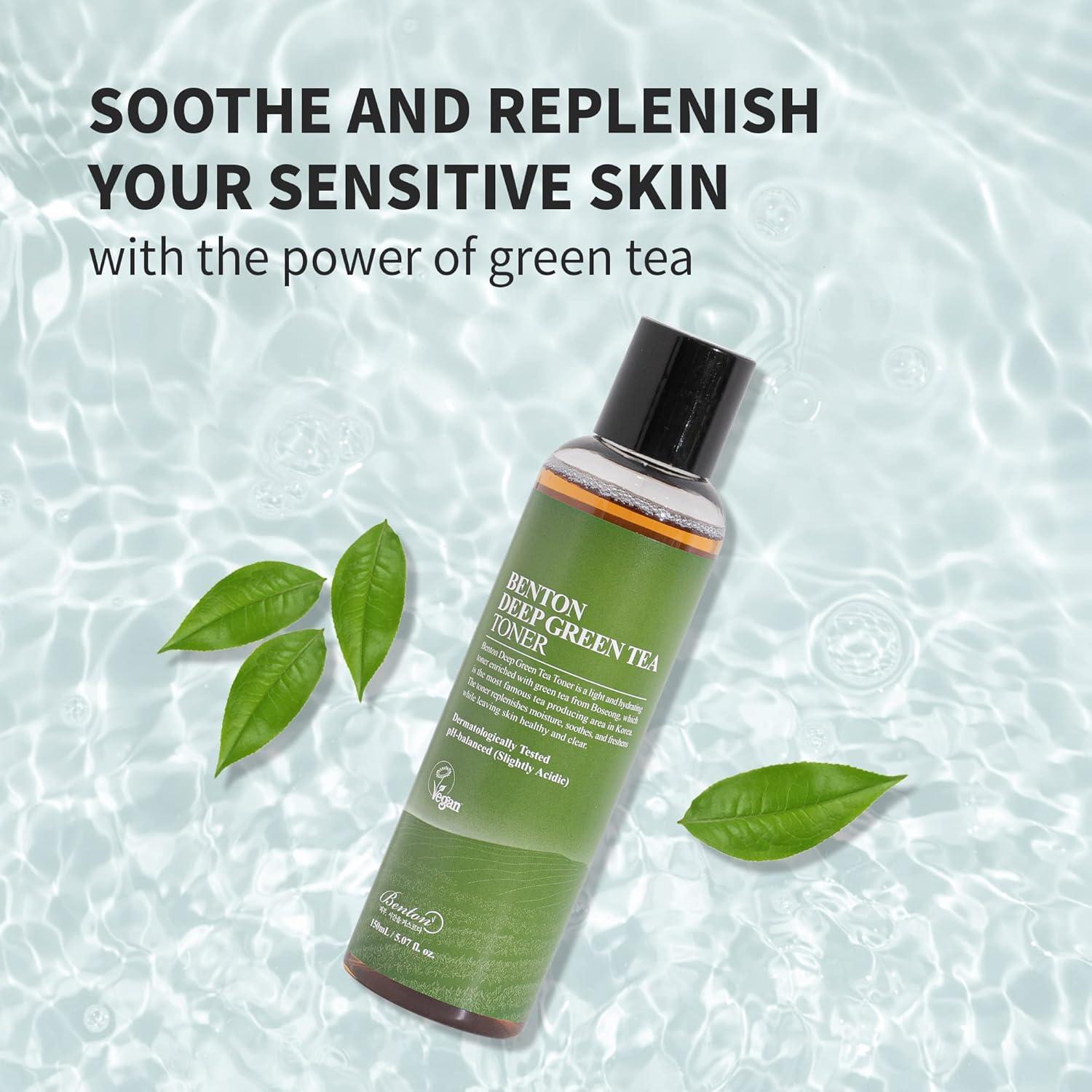 Tónico Facial BENTON Té Verde Profundo 150ml Piel Grasa Sensible