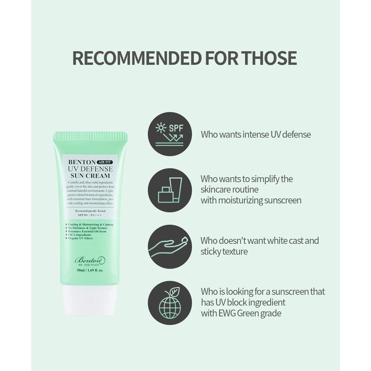 Crema Solar Benton SPF50+ PA++++ Air Fit 50ml