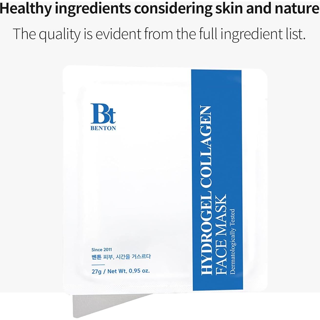 Mascarilla Facial de Hidrogel Benton Colágeno 4EA - Hidratante