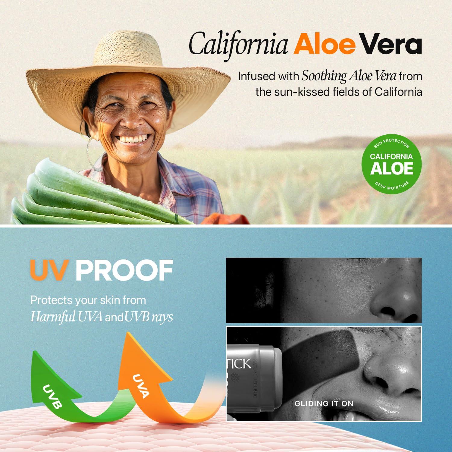 Protector Solar Stick Nature Republic Aloe Fresh SPF50+ 21g