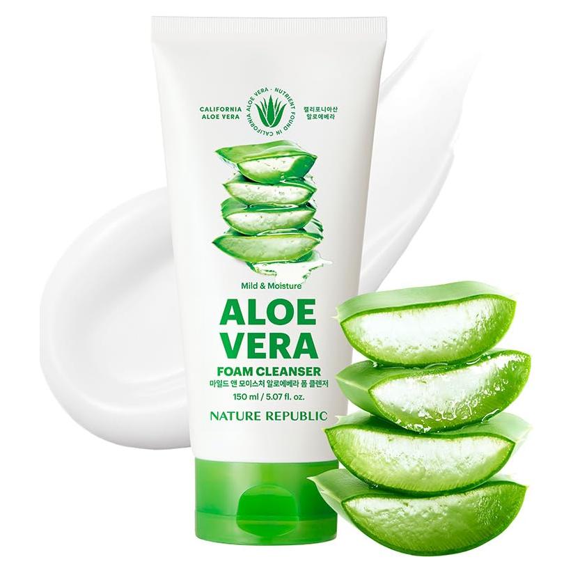 Limpiador Espumoso Nature Republic Aloe Vera 150ml Hidratante