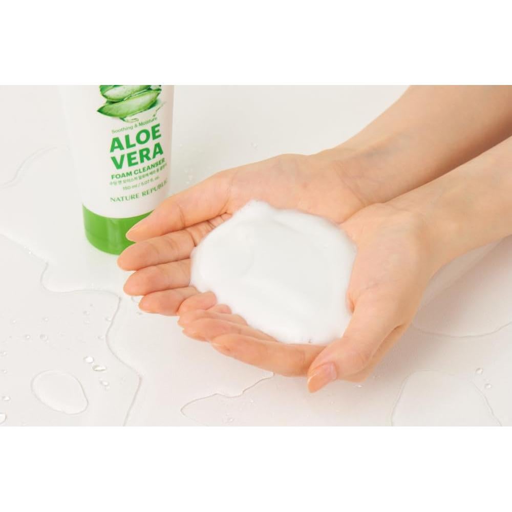 Limpiador Espumoso Nature Republic Aloe Vera 150ml Hidratante