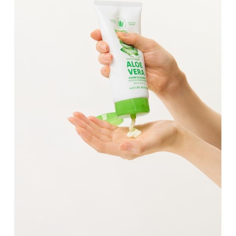 Limpiador Espumoso Nature Republic Aloe Vera 150ml Hidratante