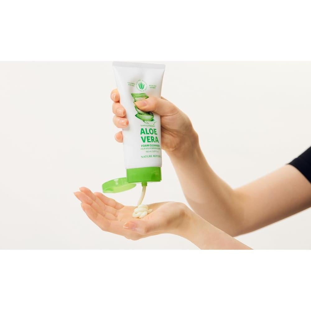 Limpiador Espumoso Nature Republic Aloe Vera 150ml Hidratante
