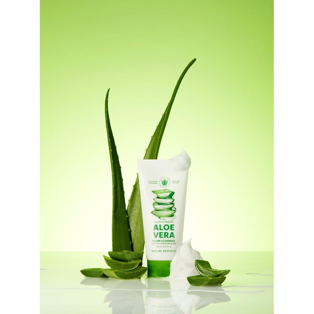 Limpiador Espumoso Nature Republic Aloe Vera 150ml Hidratante