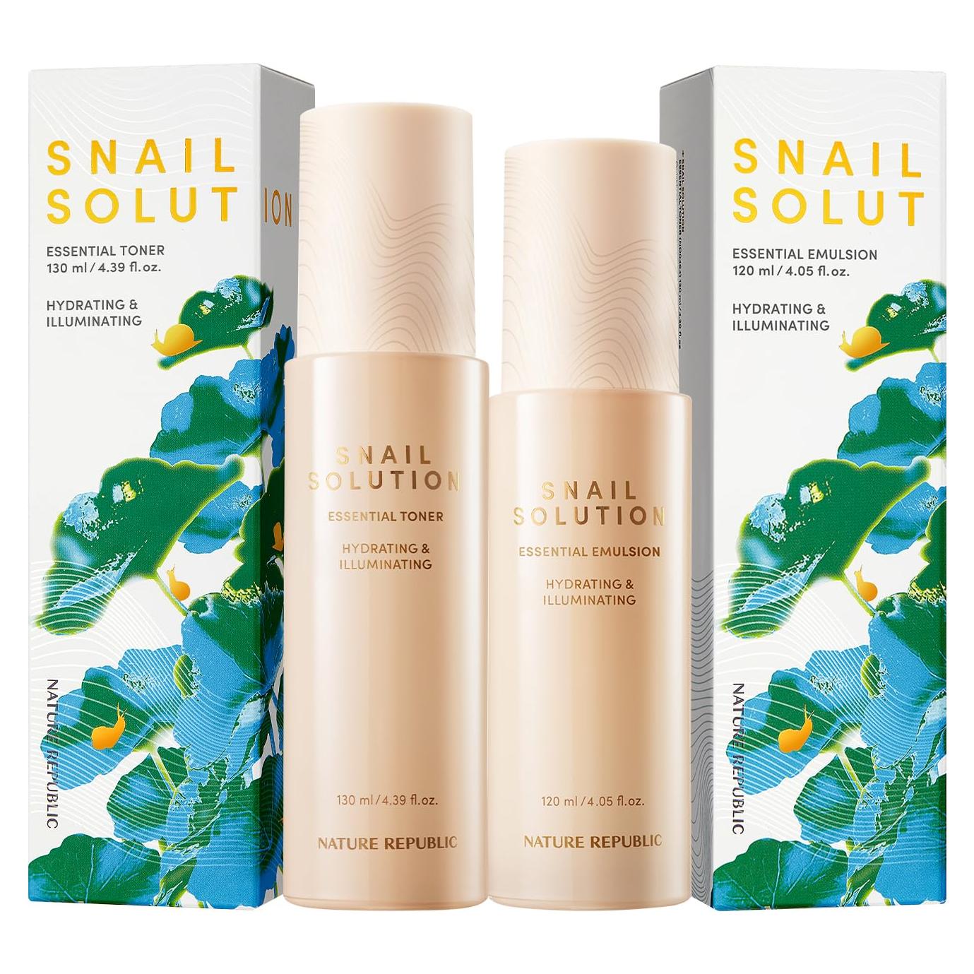 Conjunto de Cuidado Facial Nature Republic - Mucina de Caracol y Niacinamida