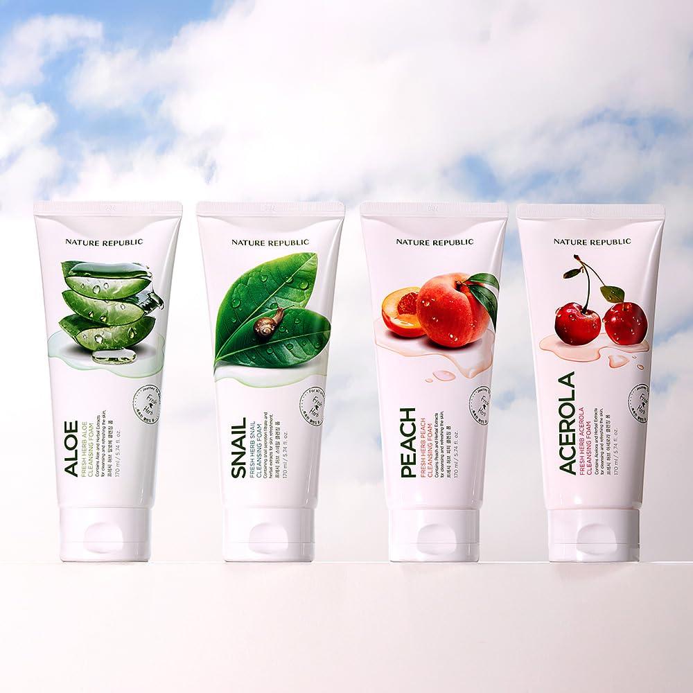 Limpiador Espumoso Facial Nature Republic Aloe Vera 162g